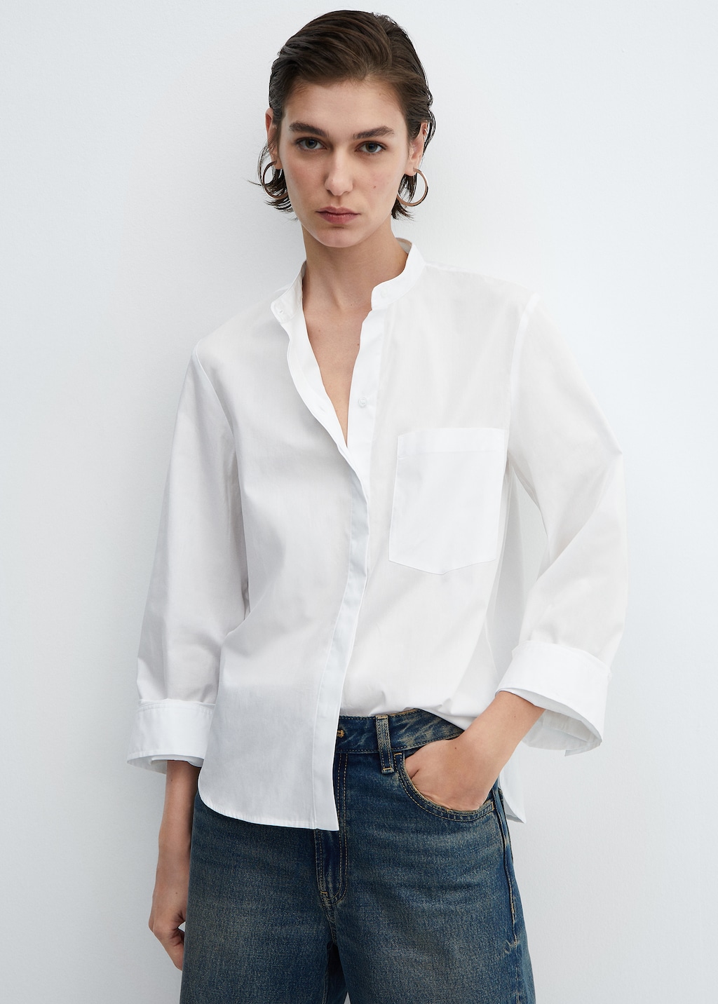 Buttoned cotton shirt - Medium plane