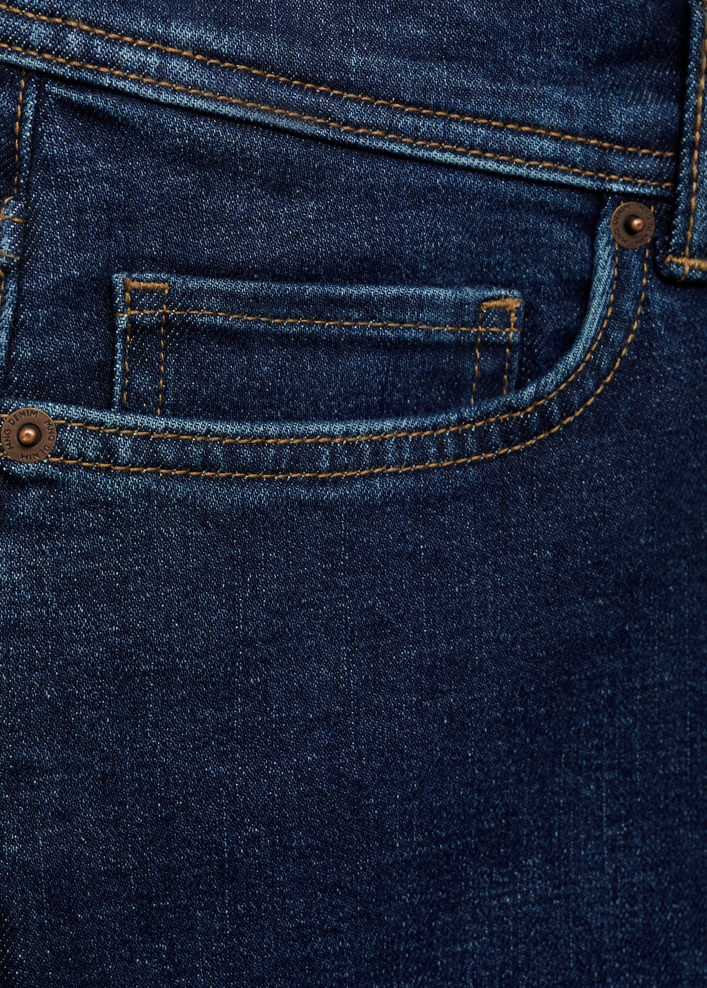 Dark-wash slim-fit jeans - Details of the article 0