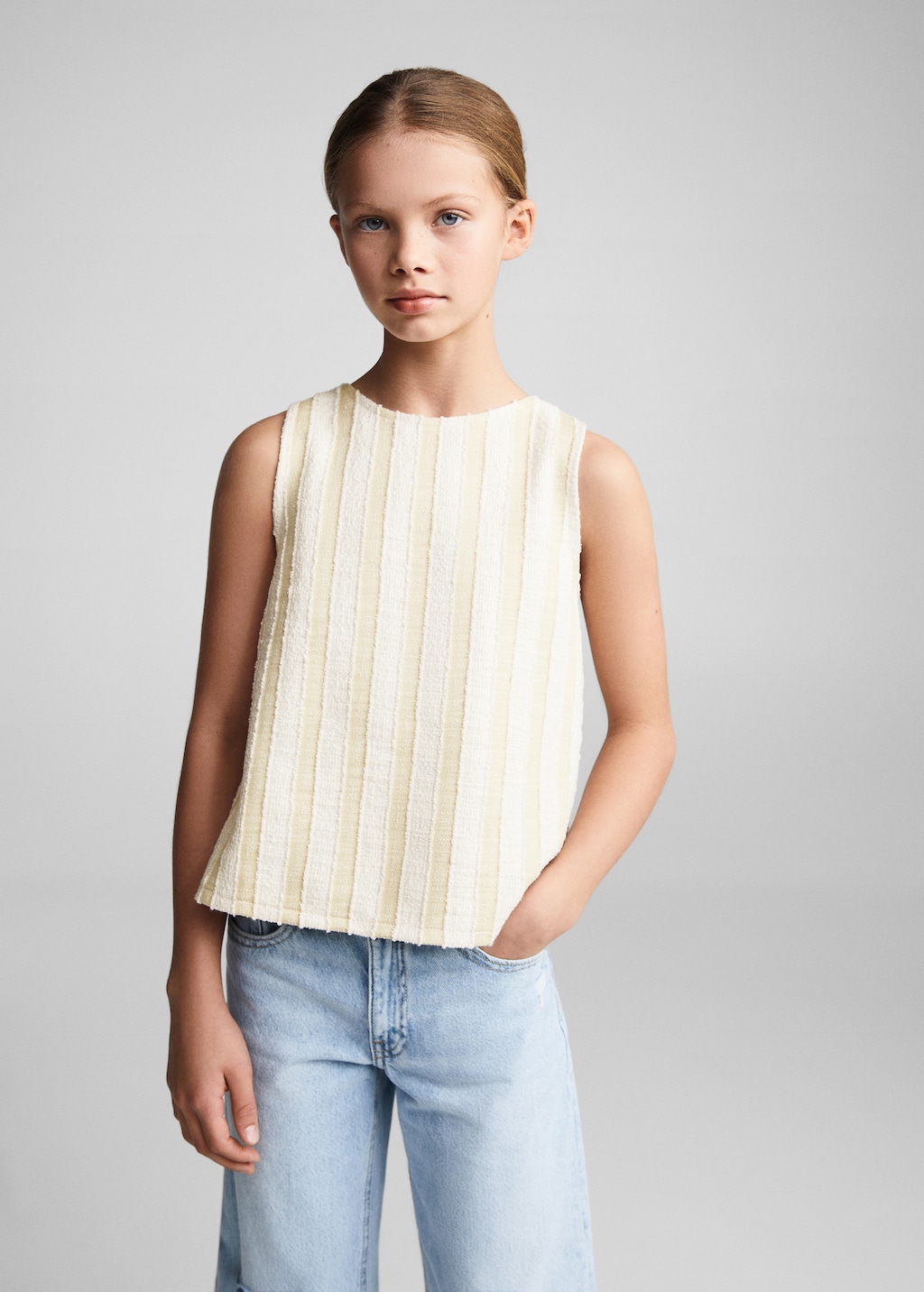 Textured striped T-shirt - Medium plane