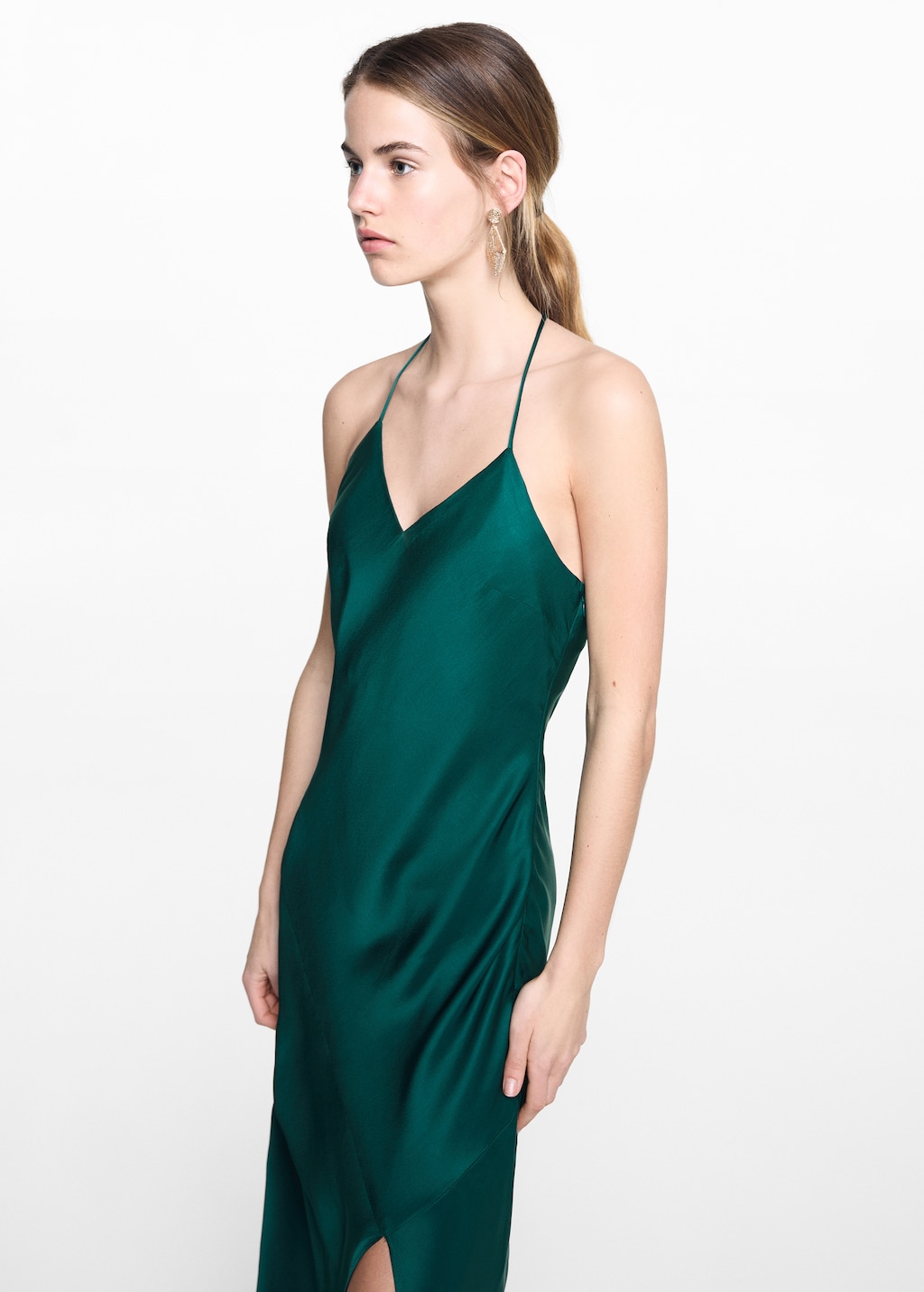 Slit long dress - Medium plane