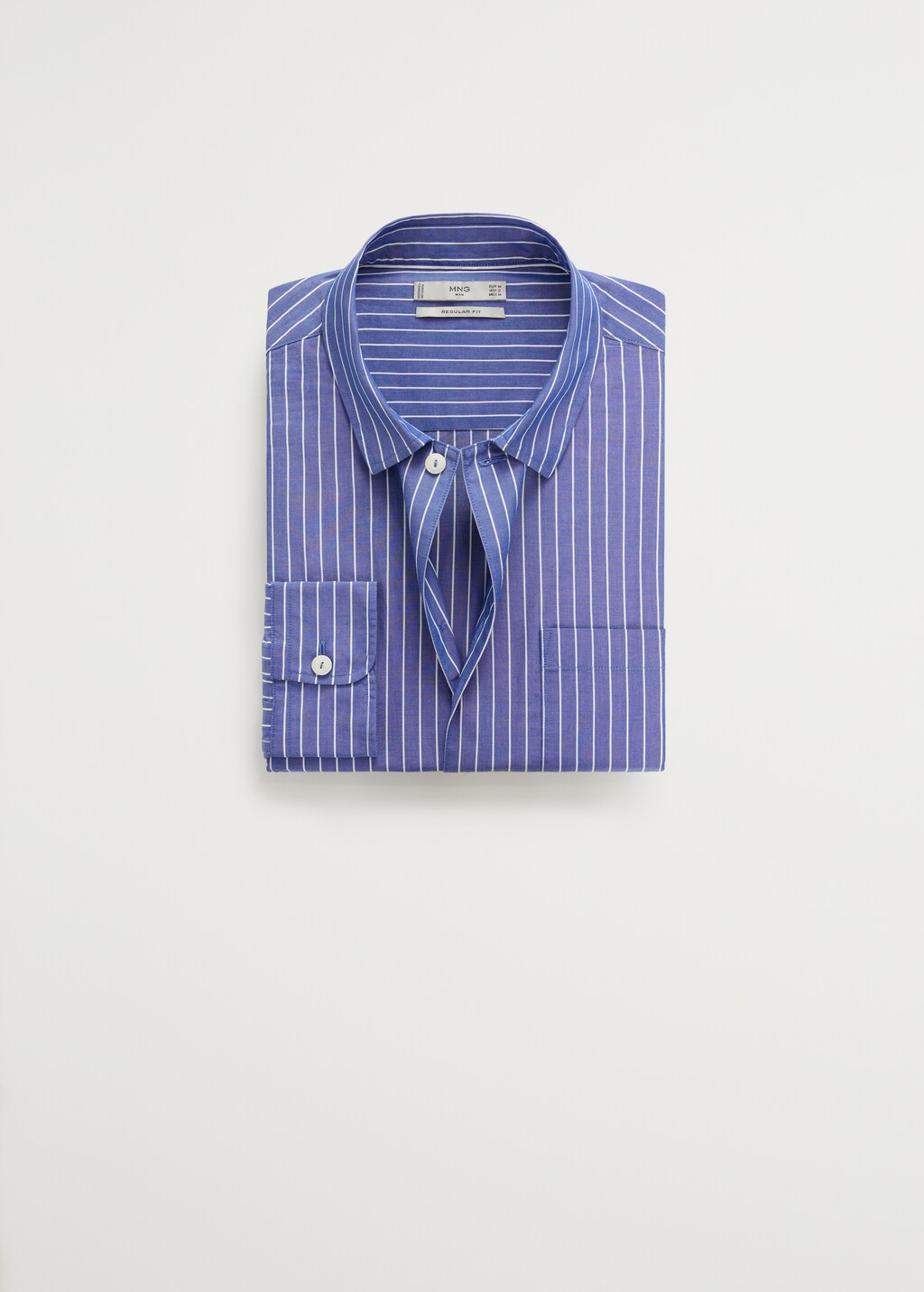 Regular-fit cotton striped shirt - Article without model