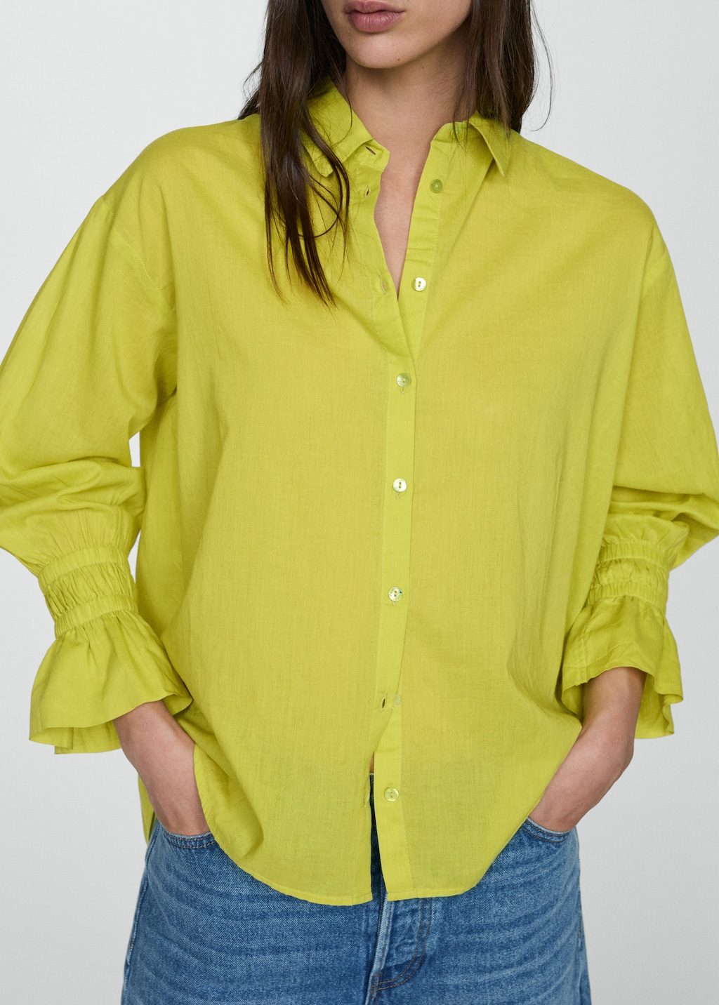 Ruched sleeve shirt - Medium plane