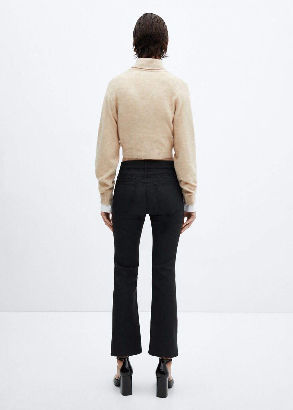 Sienna waxed flared cropped jeans - Reverse of the article