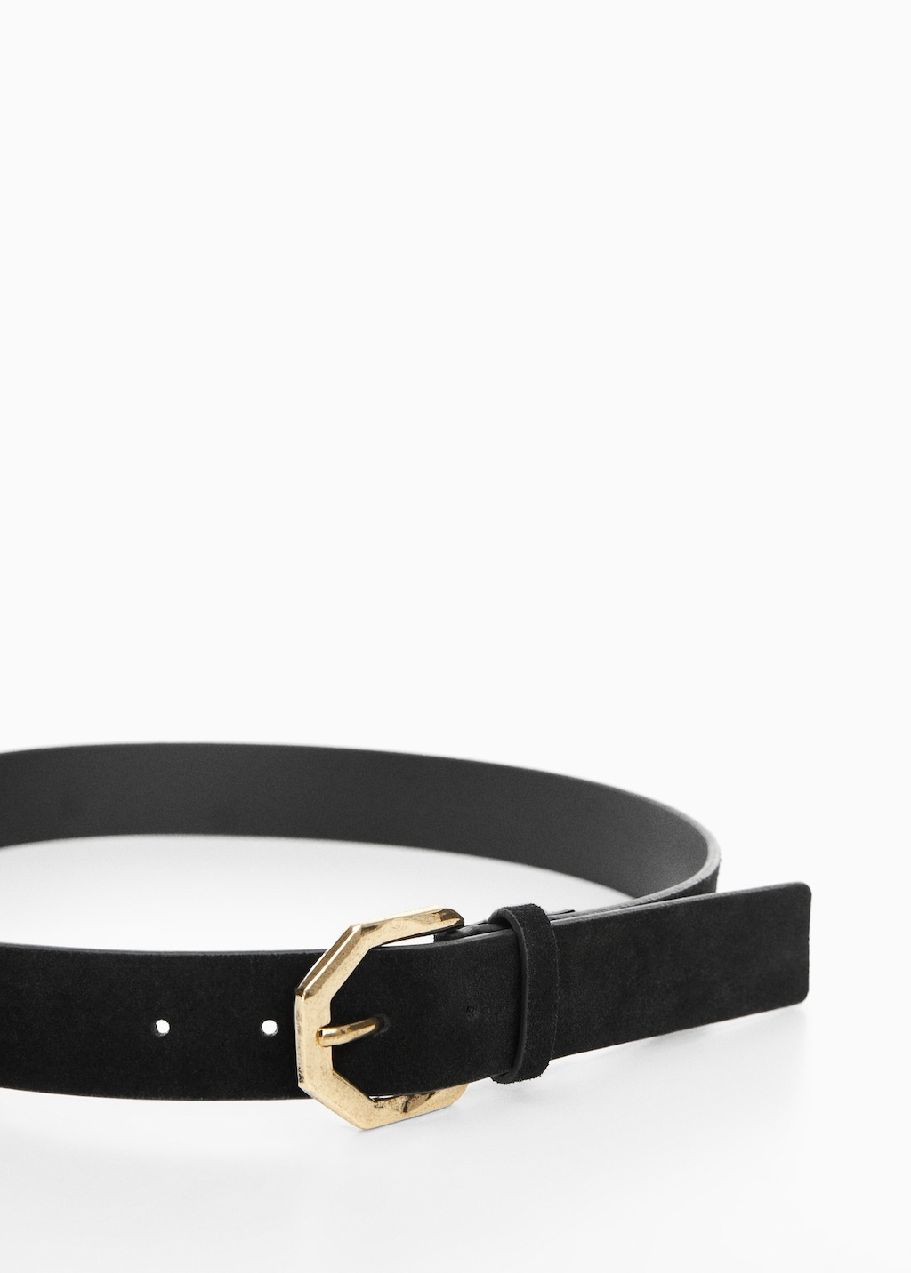 Irregular buckle leather belt - Details of the article 1