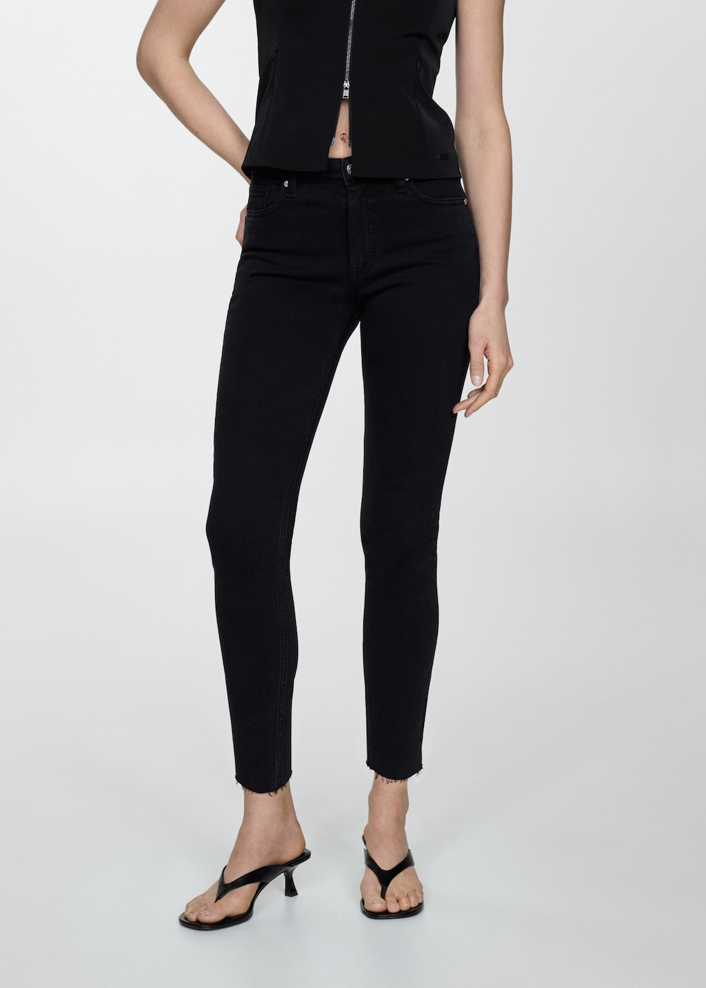 Skinny crop jeans - Middenvlak