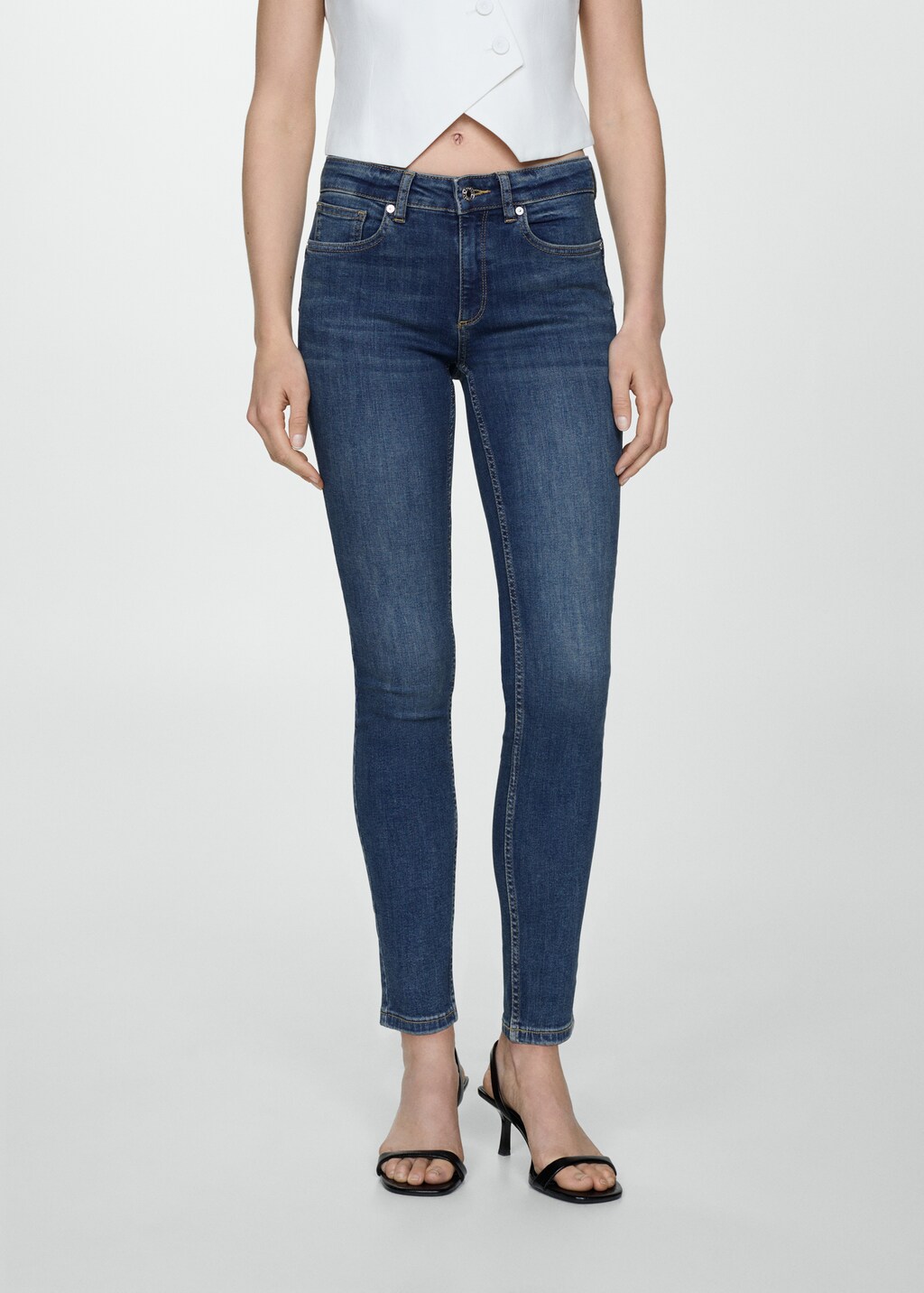 Jeans skinny push-up - Plano medio