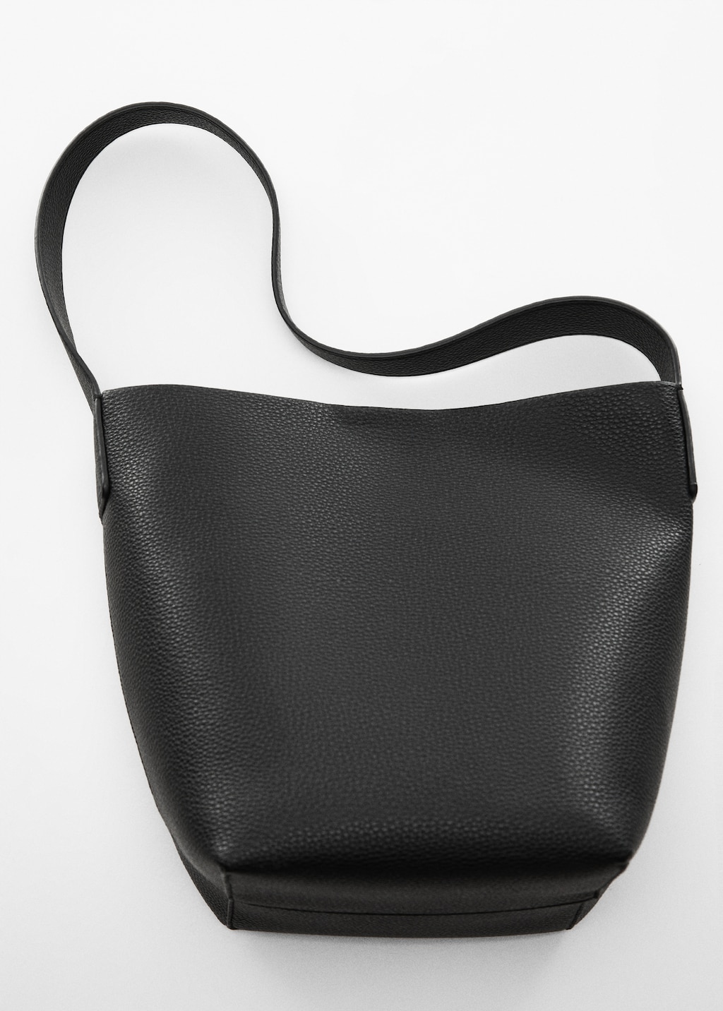 Mango leather bucket bag sale