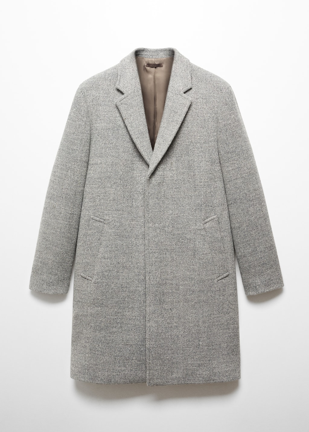 Herringbone pattern wool coat - Article without model