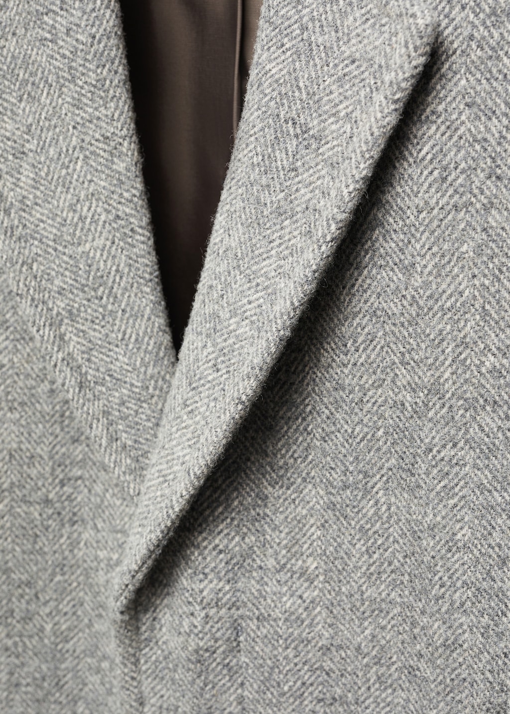 Herringbone pattern wool coat - Details of the article 0