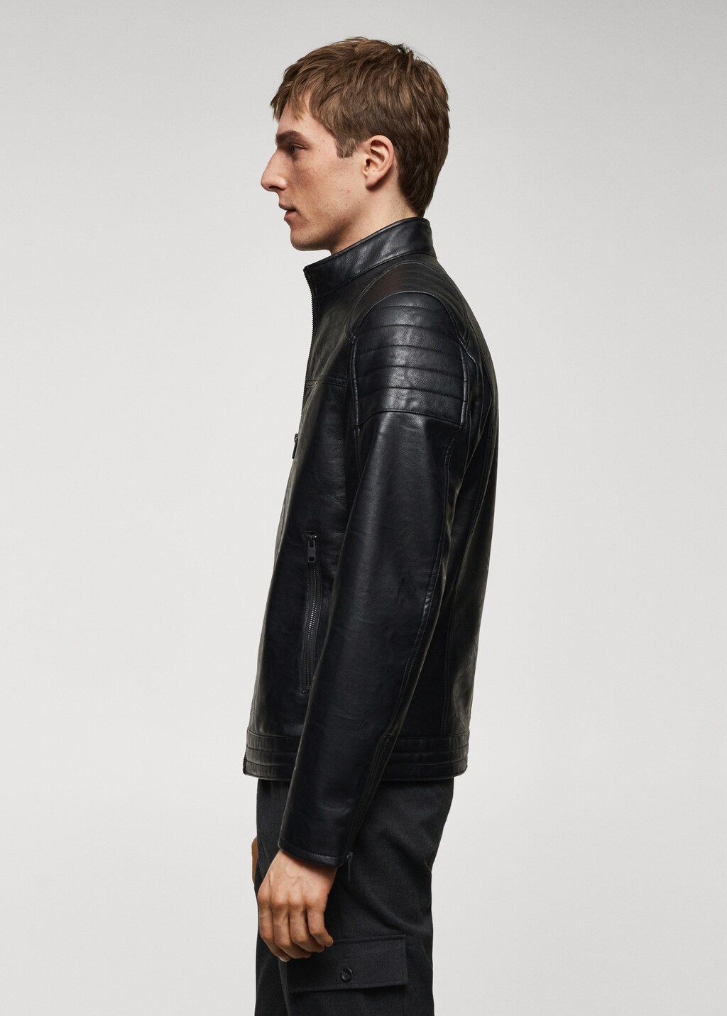 Nappa leather-effect jacket - Details of the article 2