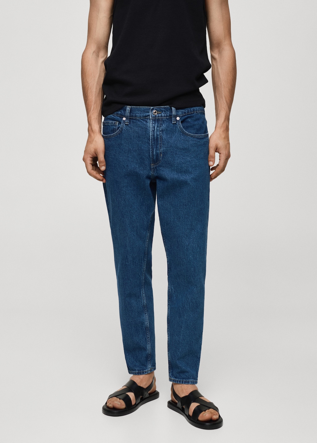 Tapered-Fit-Jeans - Mittlere Ansicht