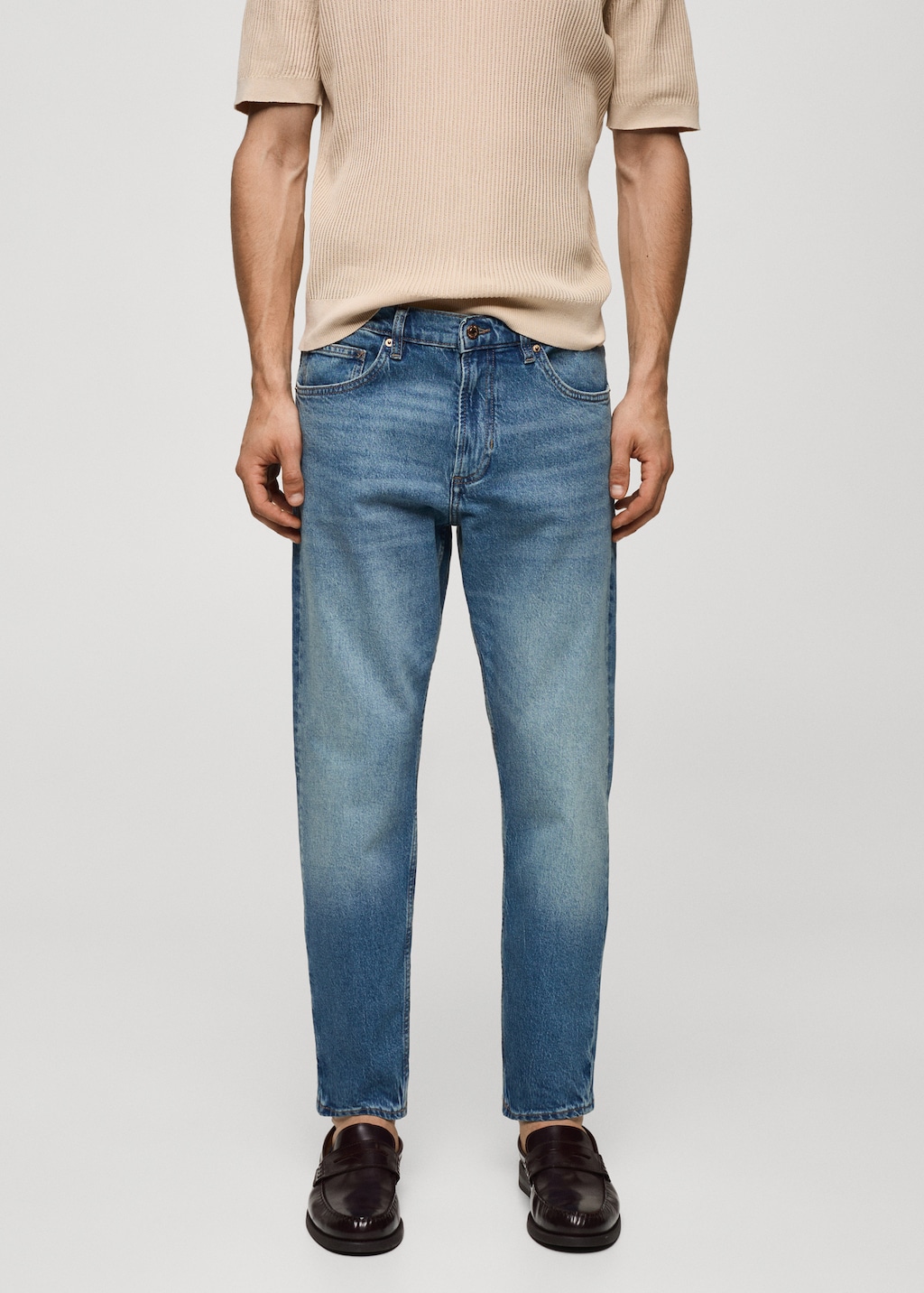 Tapered-Fit-Jeans - Mittlere Ansicht