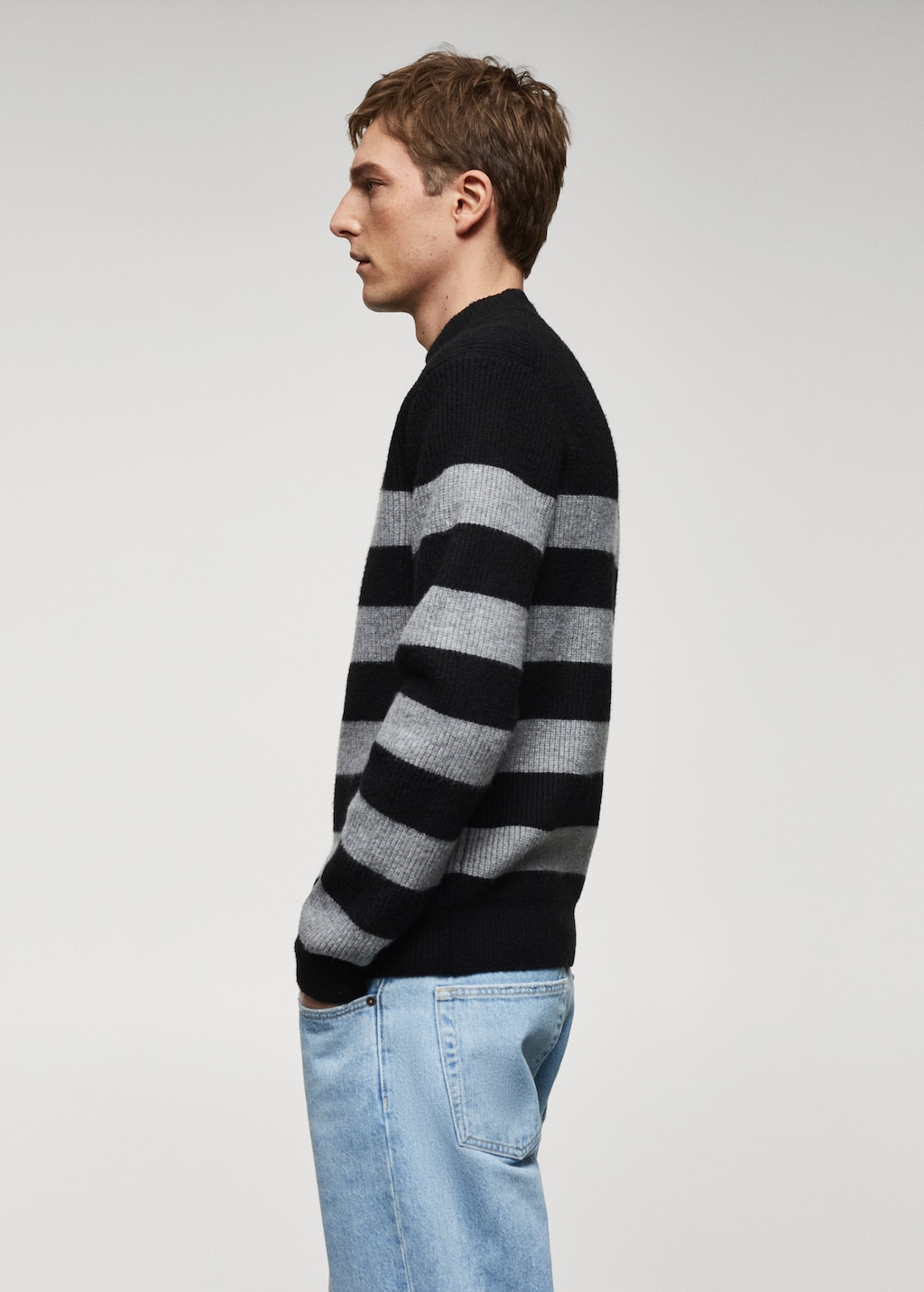 Perkins-neck striped sweater - Details of the article 2