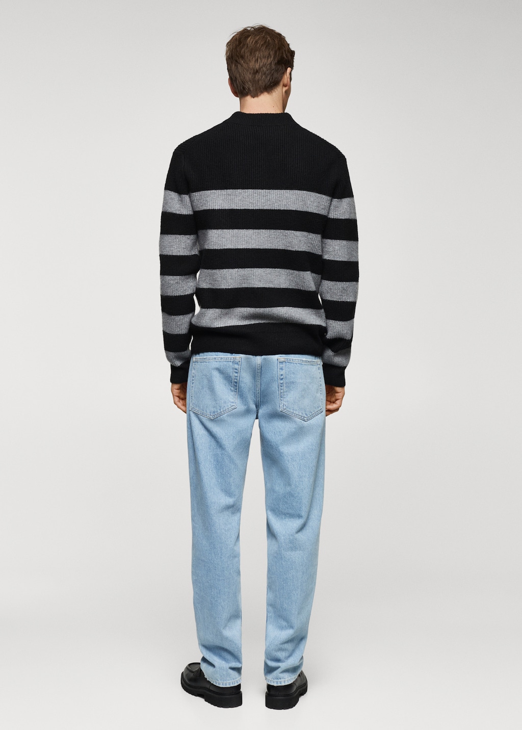 Perkins-neck striped sweater - Reverse of the article