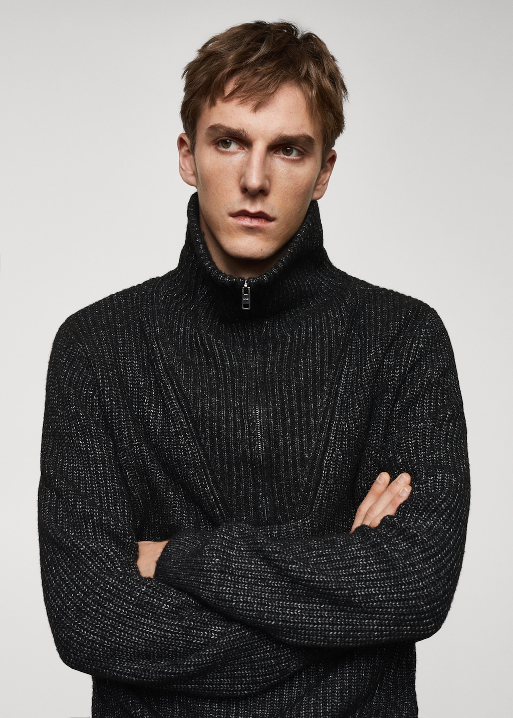 Perkins zip neck wool sweater - Details of the article 1