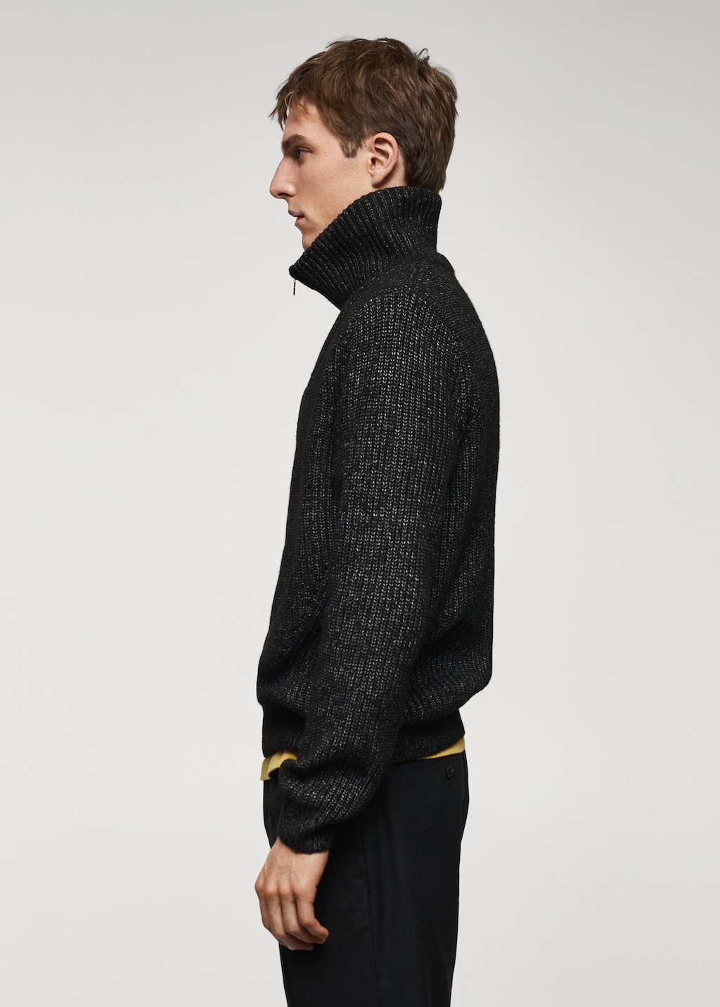 Perkins zip neck wool sweater - Details of the article 2