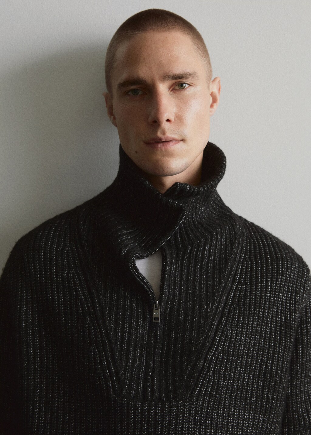 Perkins zip neck wool sweater - Details of the article 6