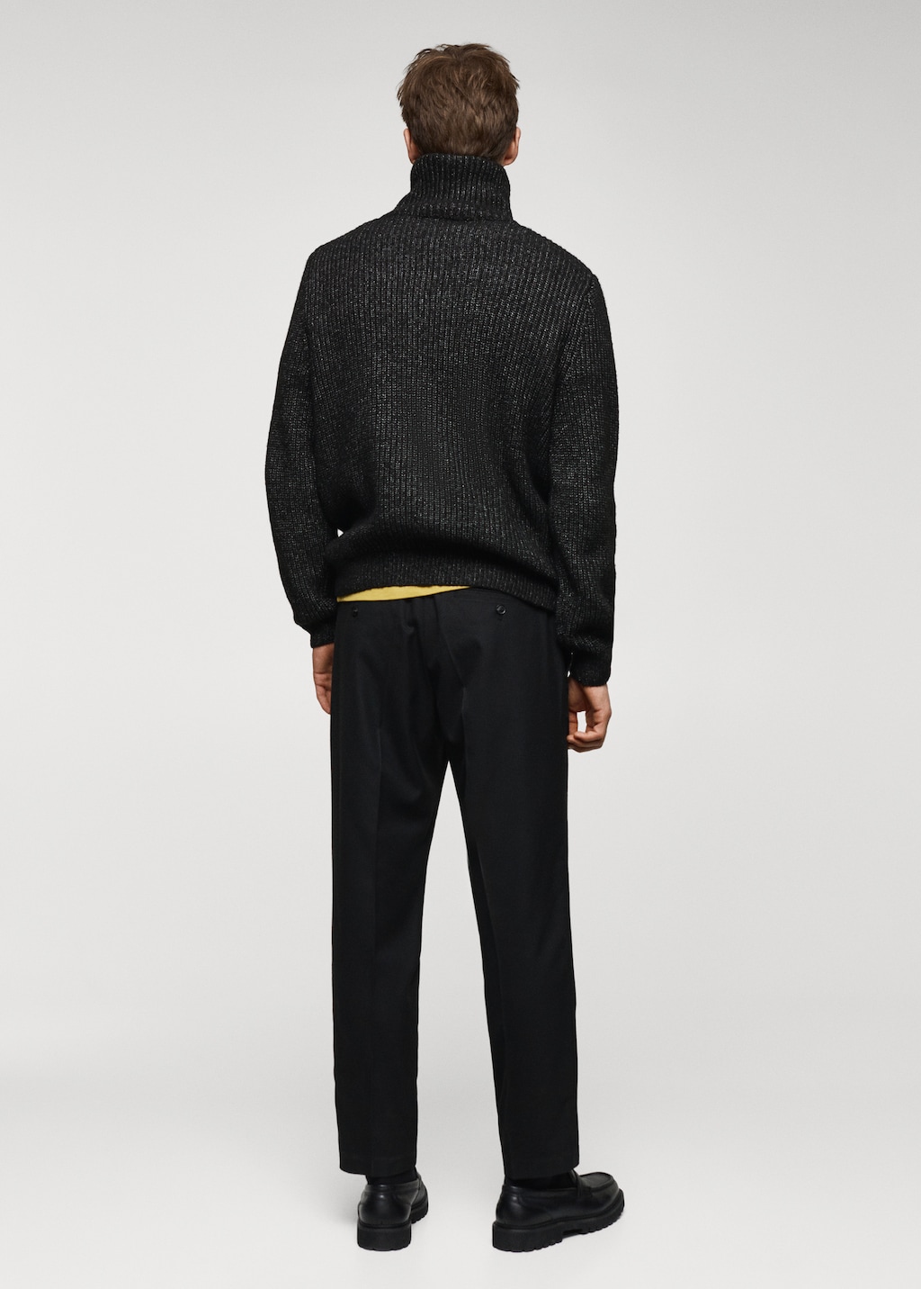 Perkins zip neck wool sweater - Reverse of the article