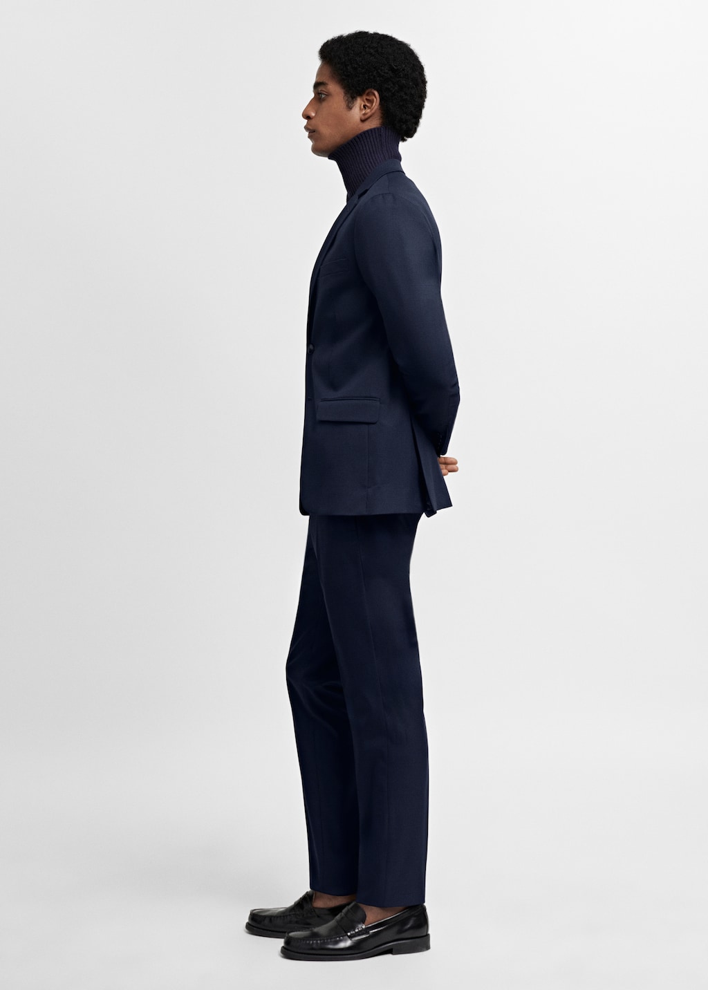 Stretch fabric super slim-fit suit trousers - Details of the article 2