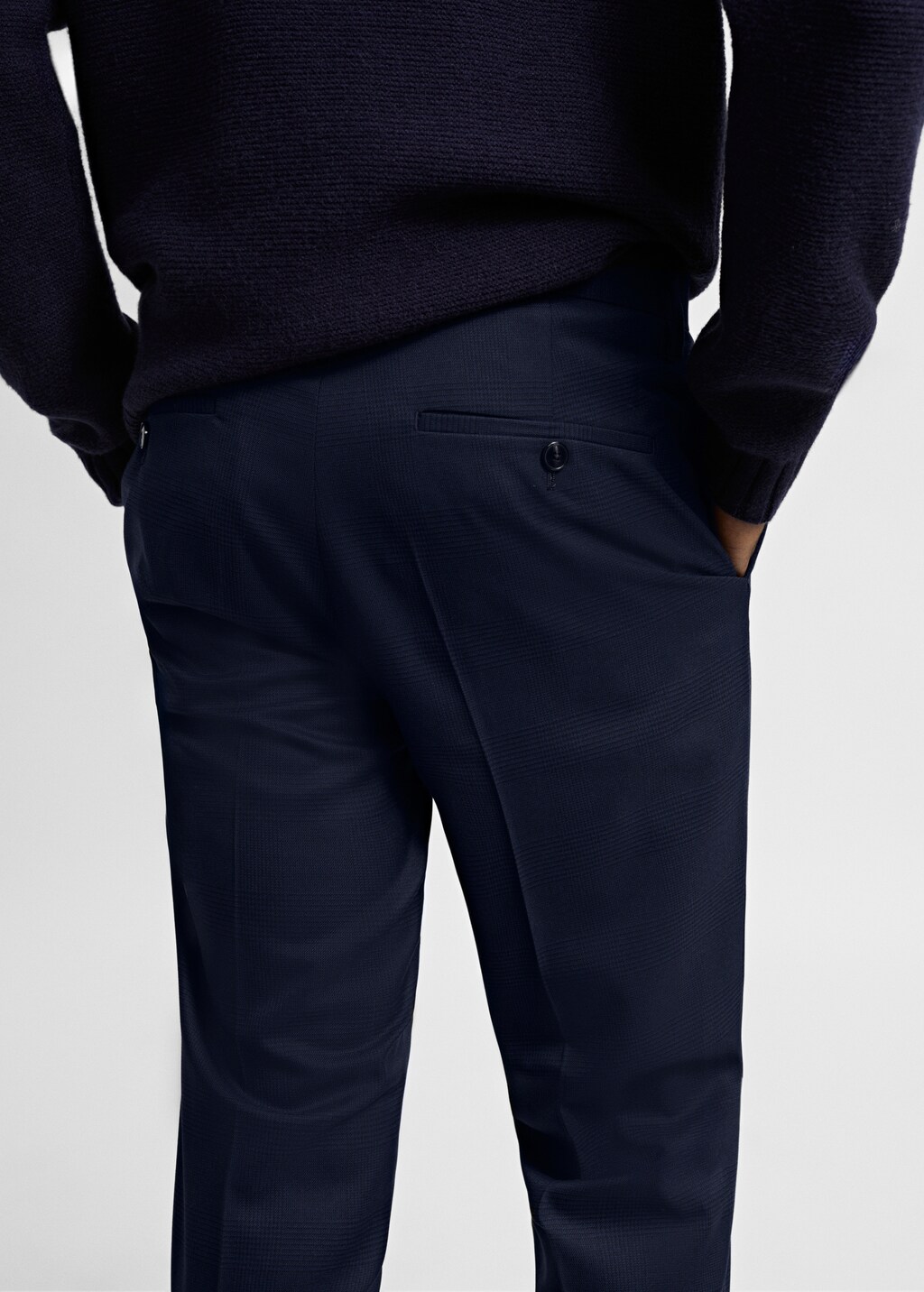 Stretch fabric super slim-fit suit trousers - Details of the article 4