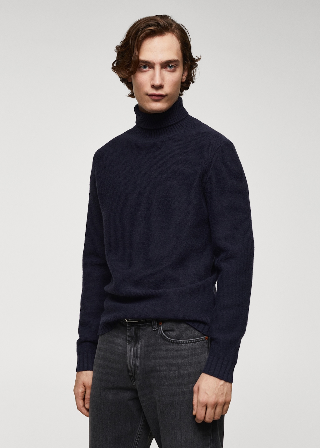 Turtleneck knit sweater - Medium plane