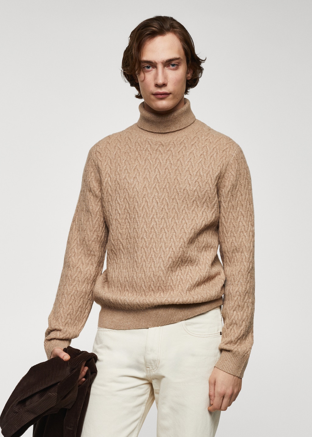 Braided turtleneck sweater - Medium plane