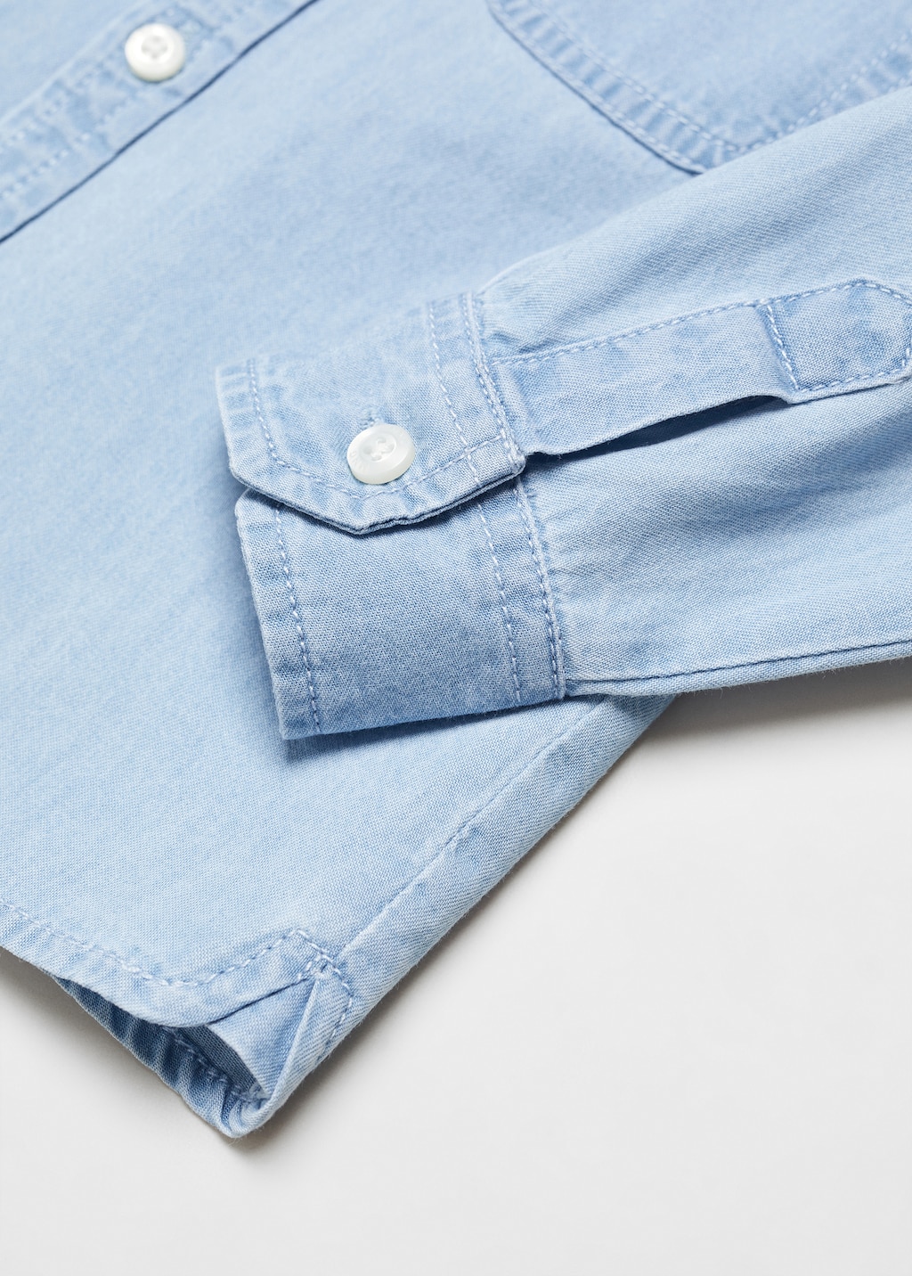 Cotton denim shirt - Details of the article 0