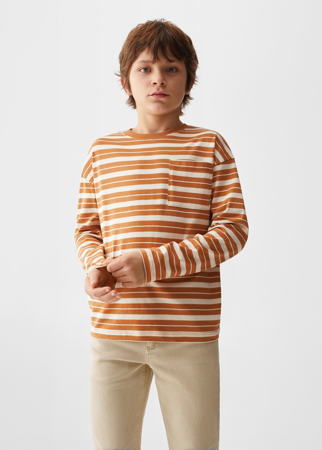 Striped long sleeves t-shirt - Medium plane