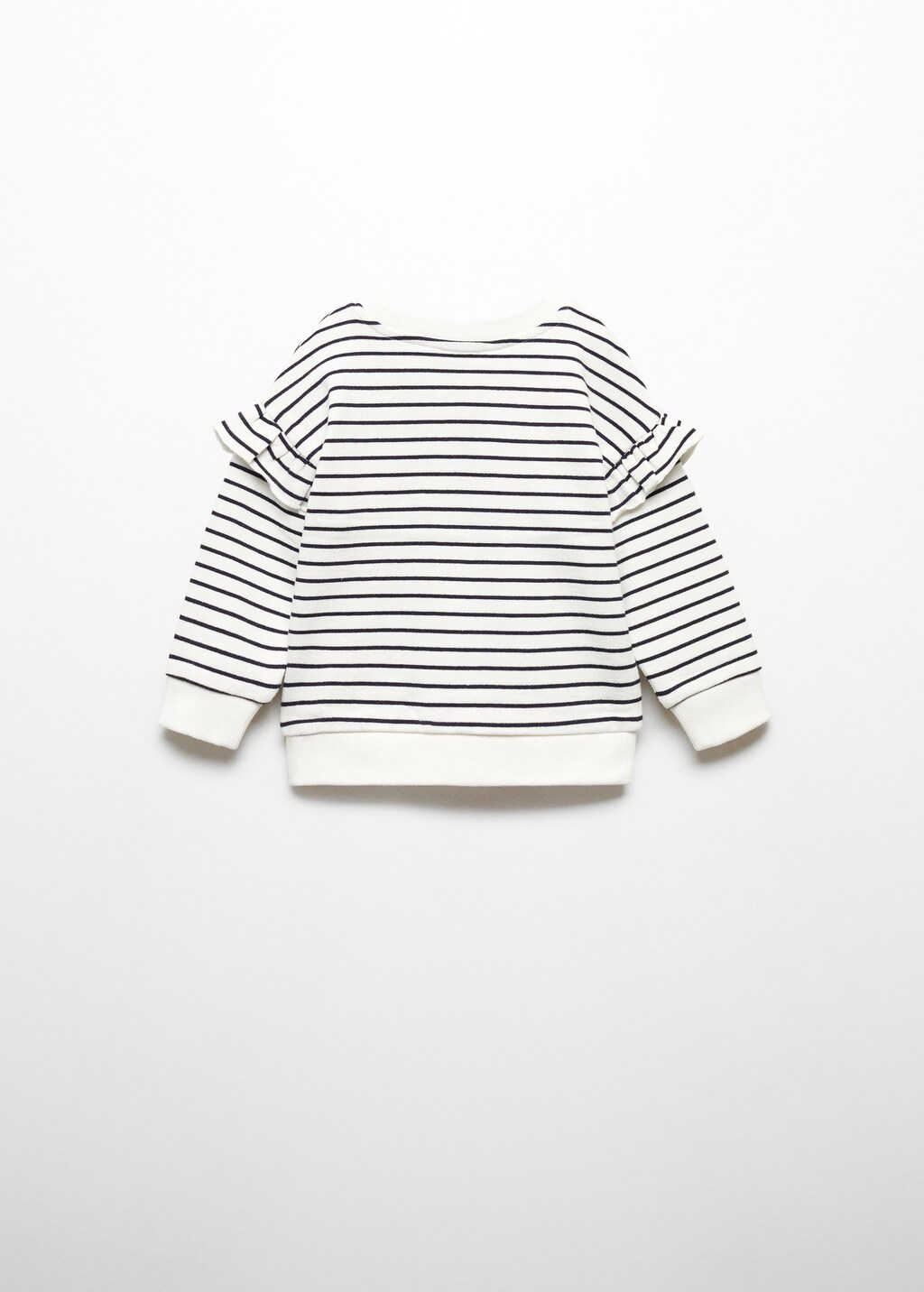 Ruffled striped sweatshirt - Reverse of the article