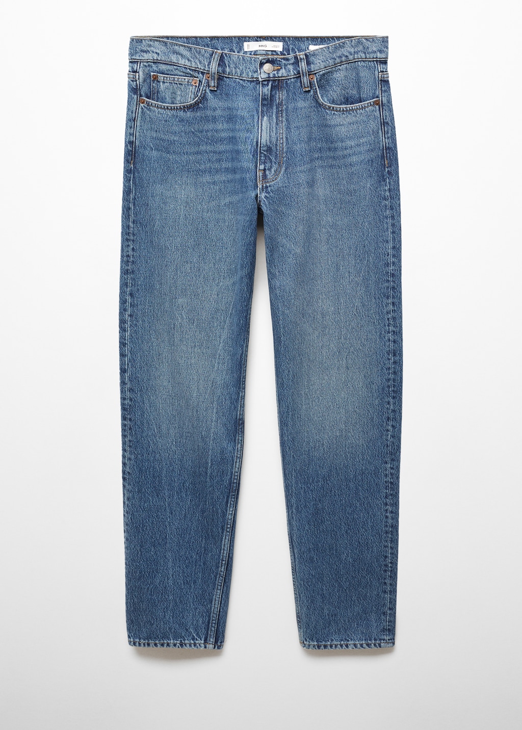 Medium-wash straight-fit jeans - Article without model