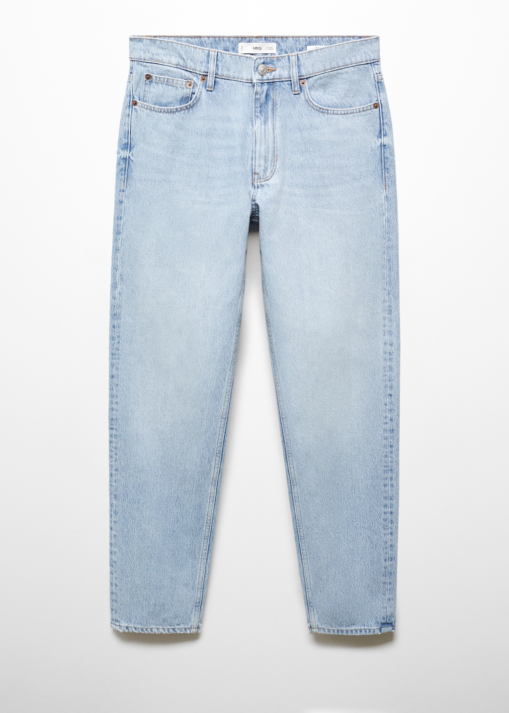 Washed-effect straight-fit jeans - Article without model