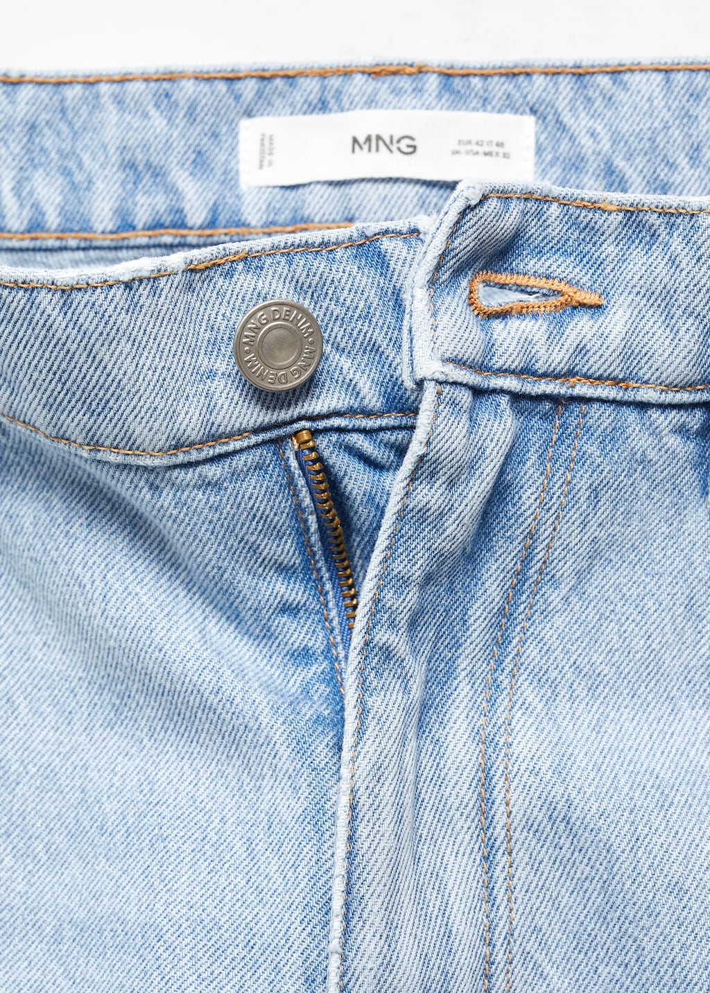 Washed-effect straight-fit jeans - Details of the article 8