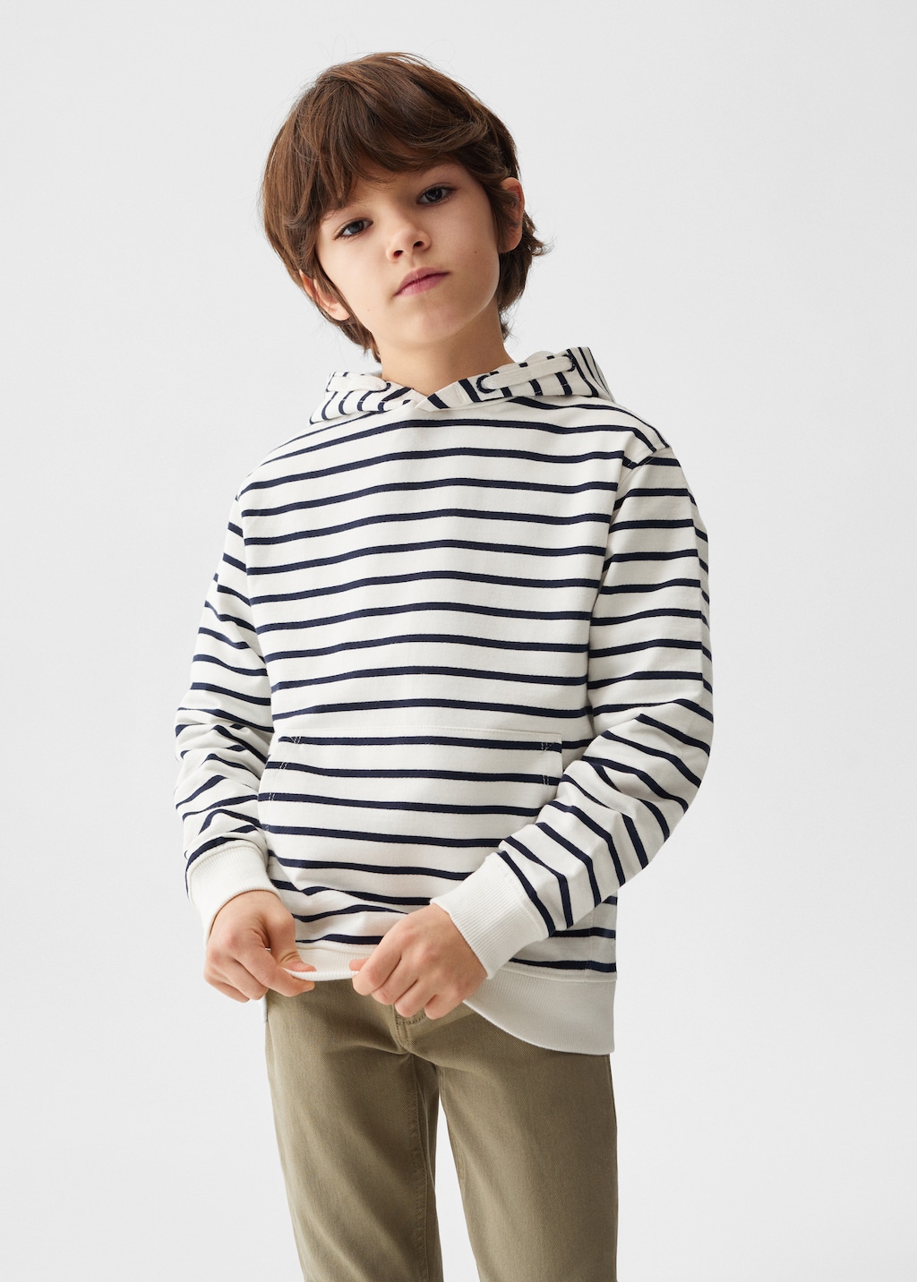 Striped hooded sweatshirt - Medium plane