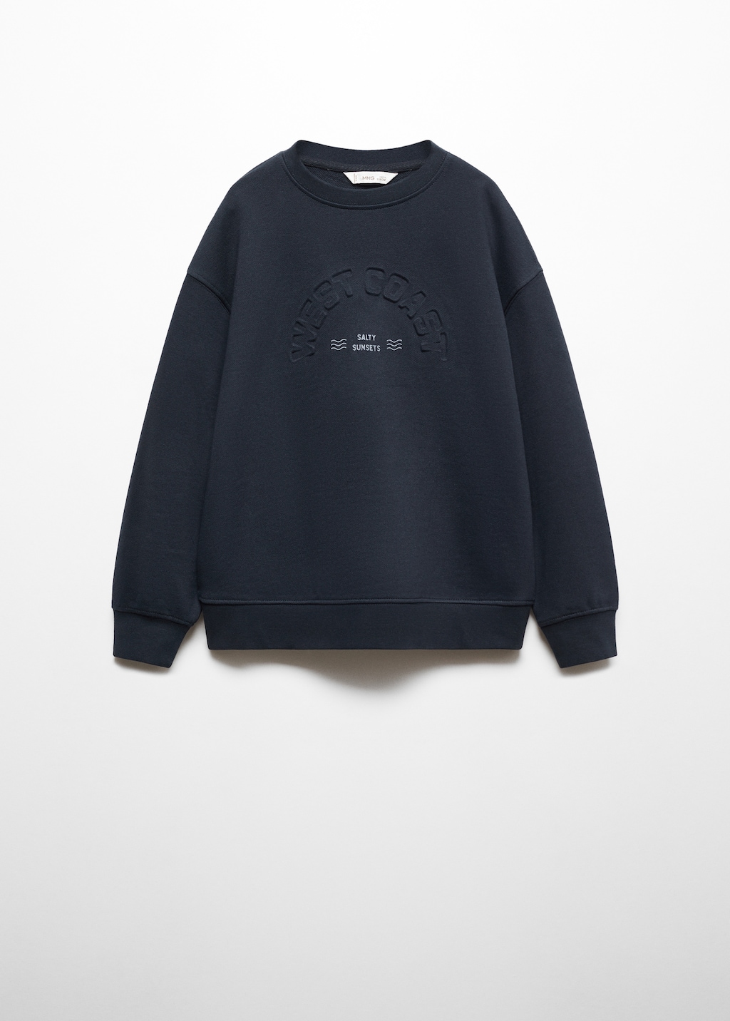 Embossed message sweatshirt - Article without model