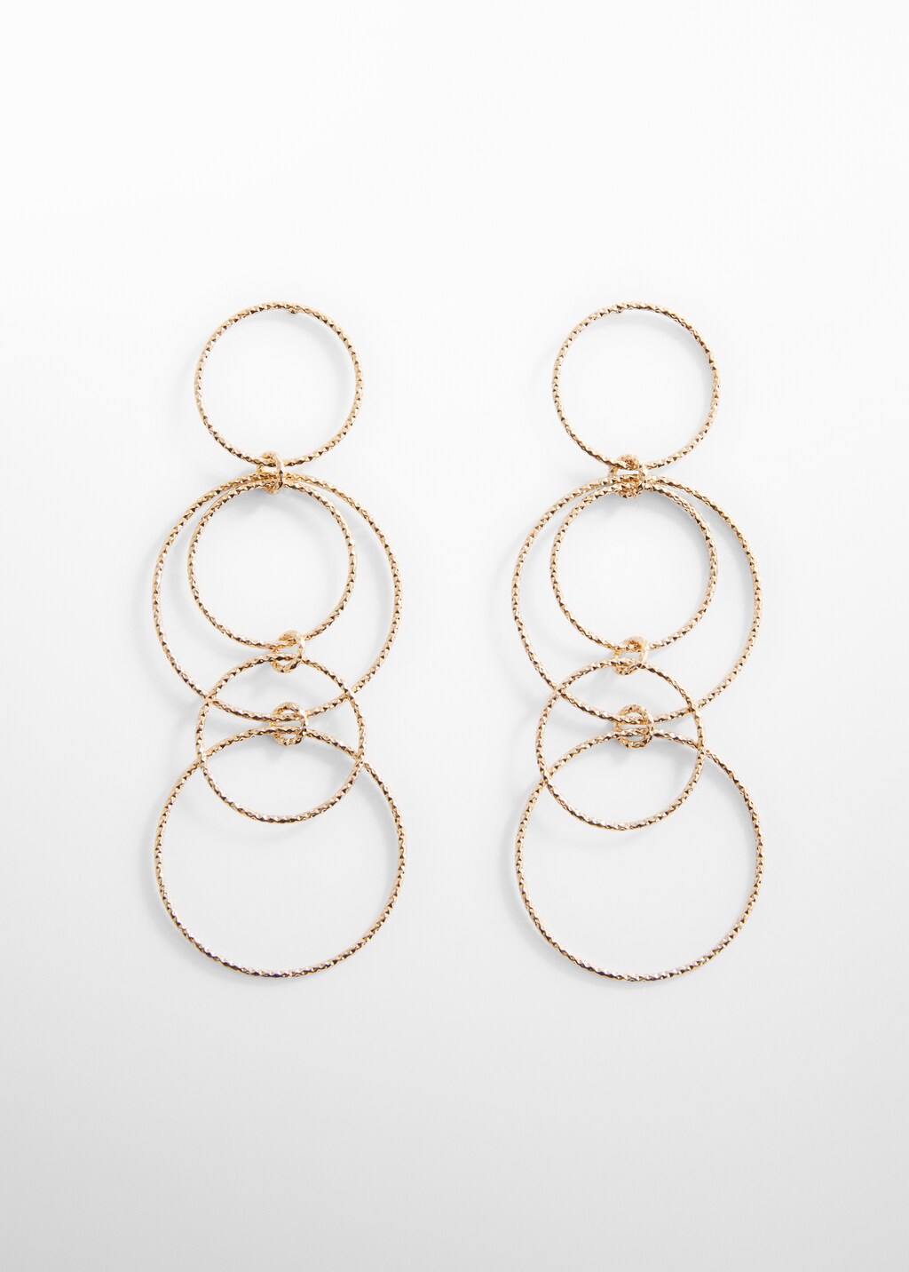 Long earrings with intertwined hoops - Article without model