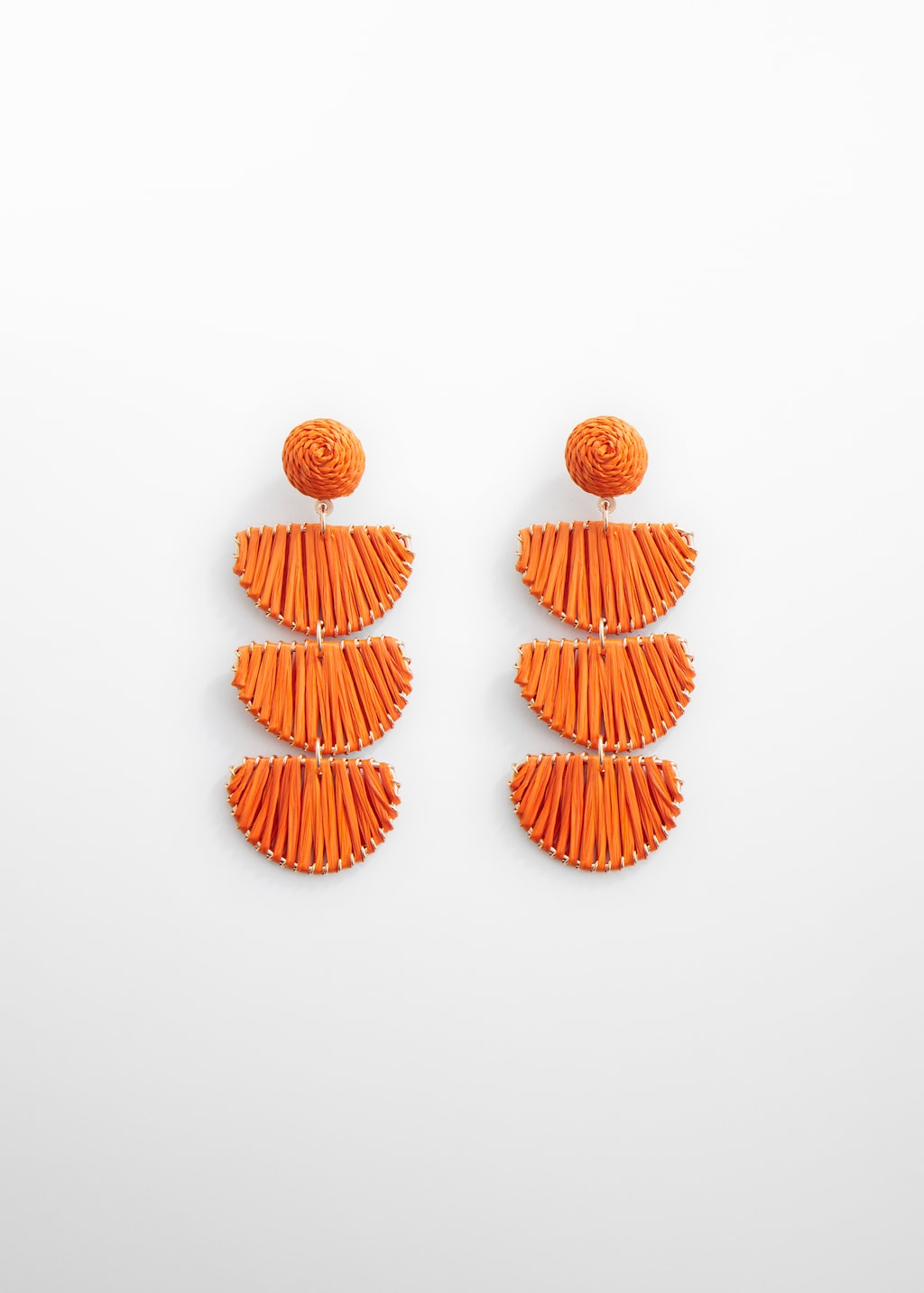 Long raffia earrings - Article without model