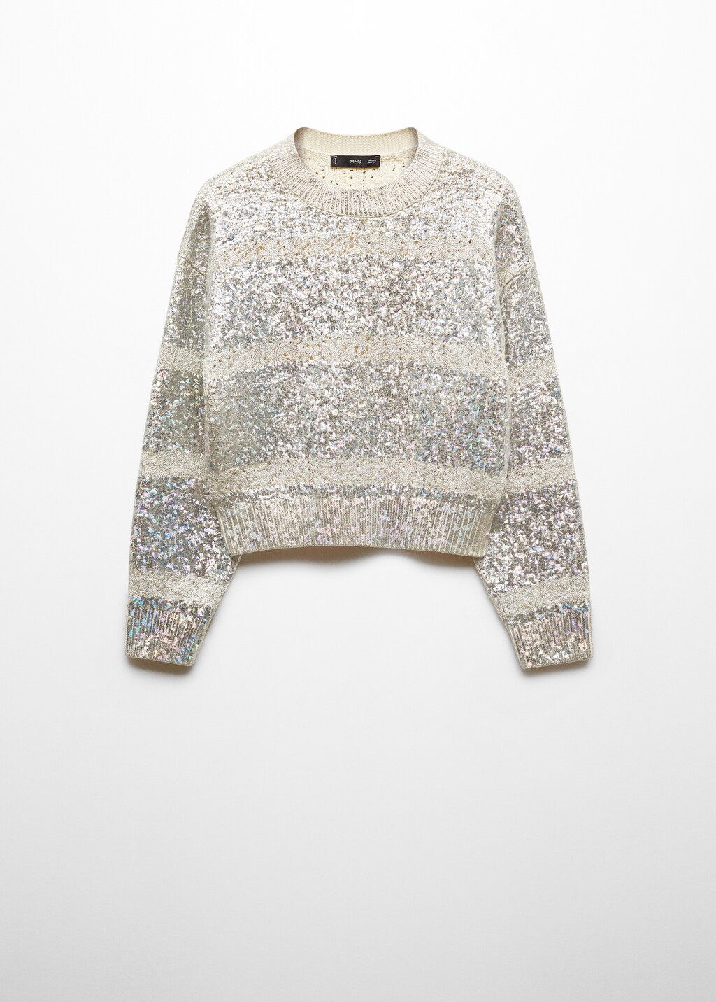 Foil sweater with iridescent effect - Article without model