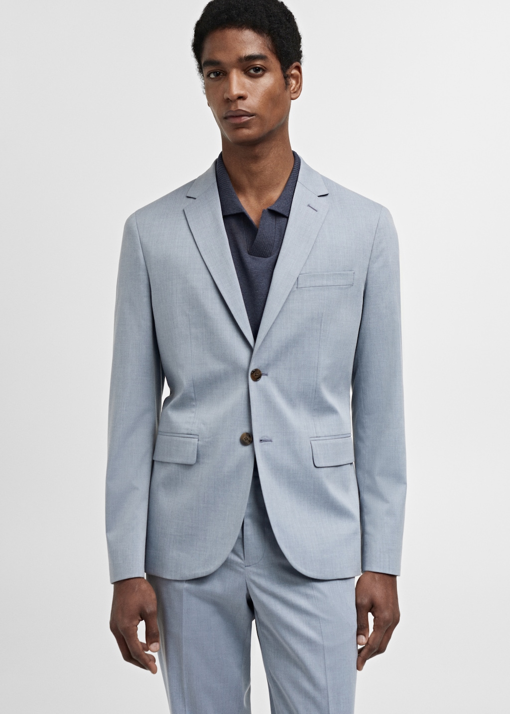 Super slim-fit suit jacket in stretch fabric - Medium plane