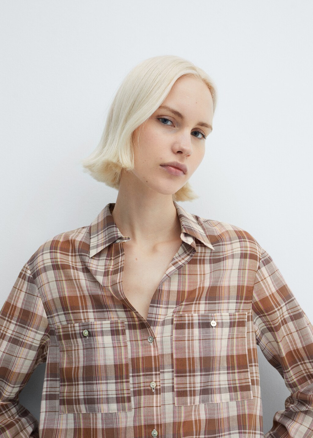 Chest-pocket check shirt - Details of the article 1