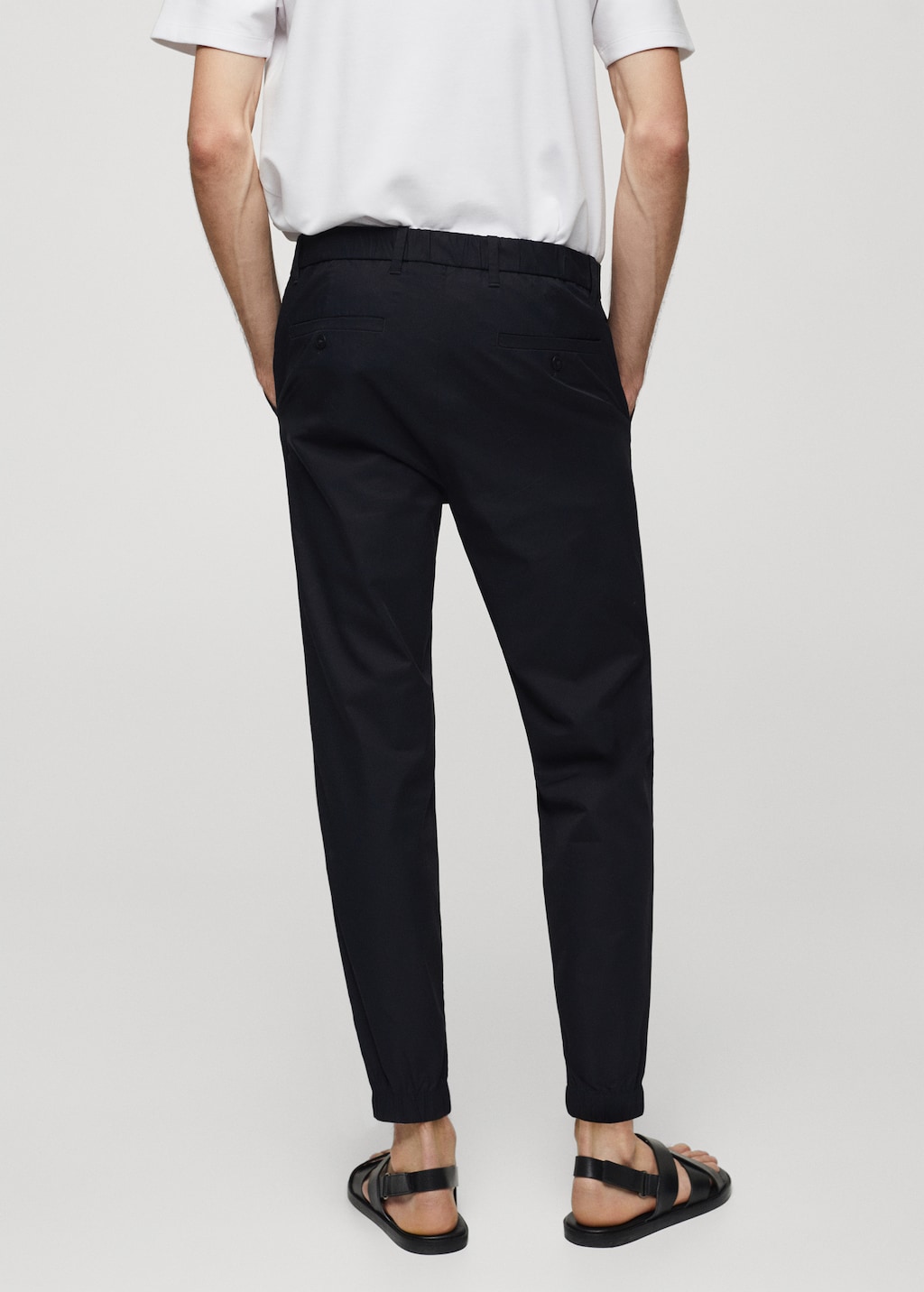 100% slim-fit cotton trousers - Reverse of the article