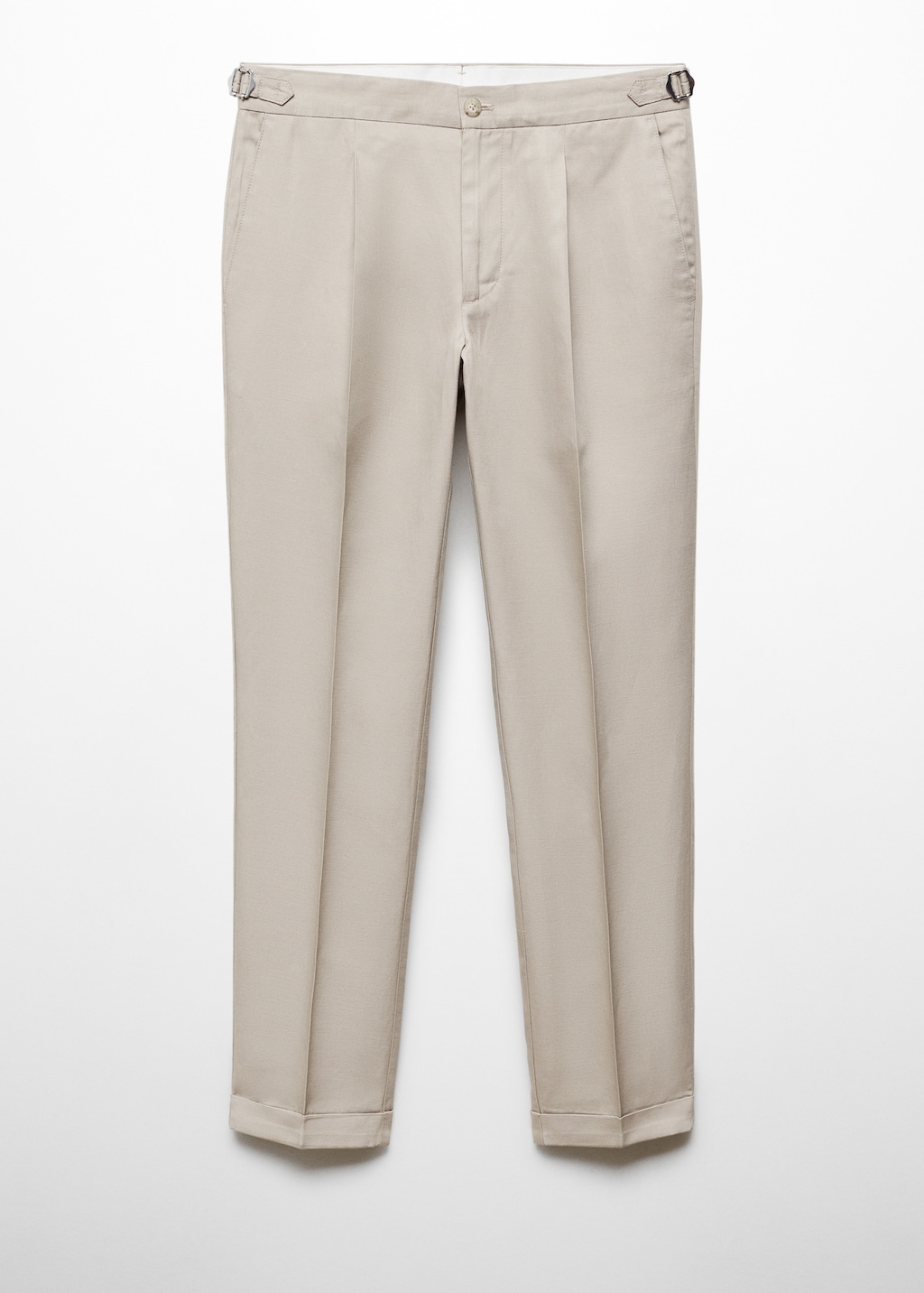 Linen-blend pleated trousers - Article without model