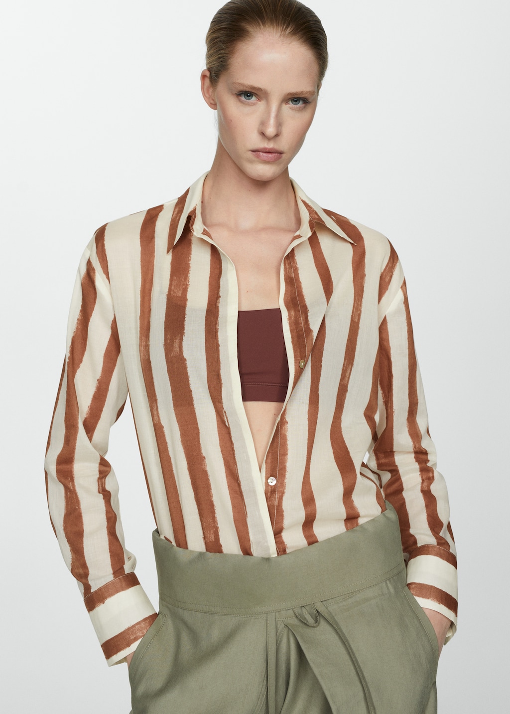 100% cotton striped shirt - Medium plane