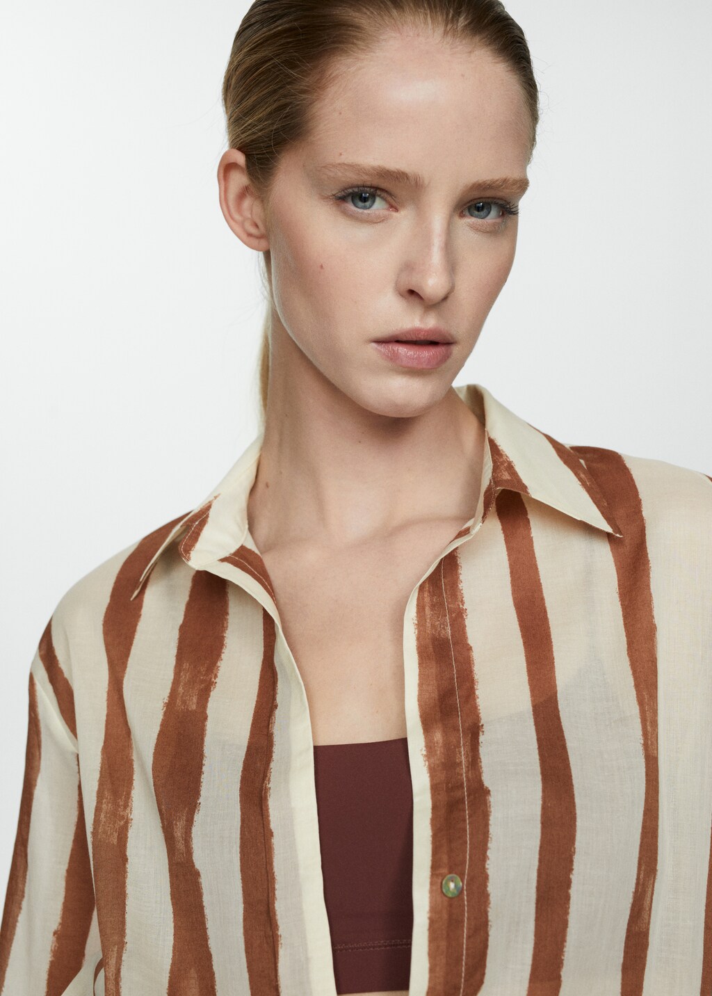 100% cotton striped shirt - Details of the article 1