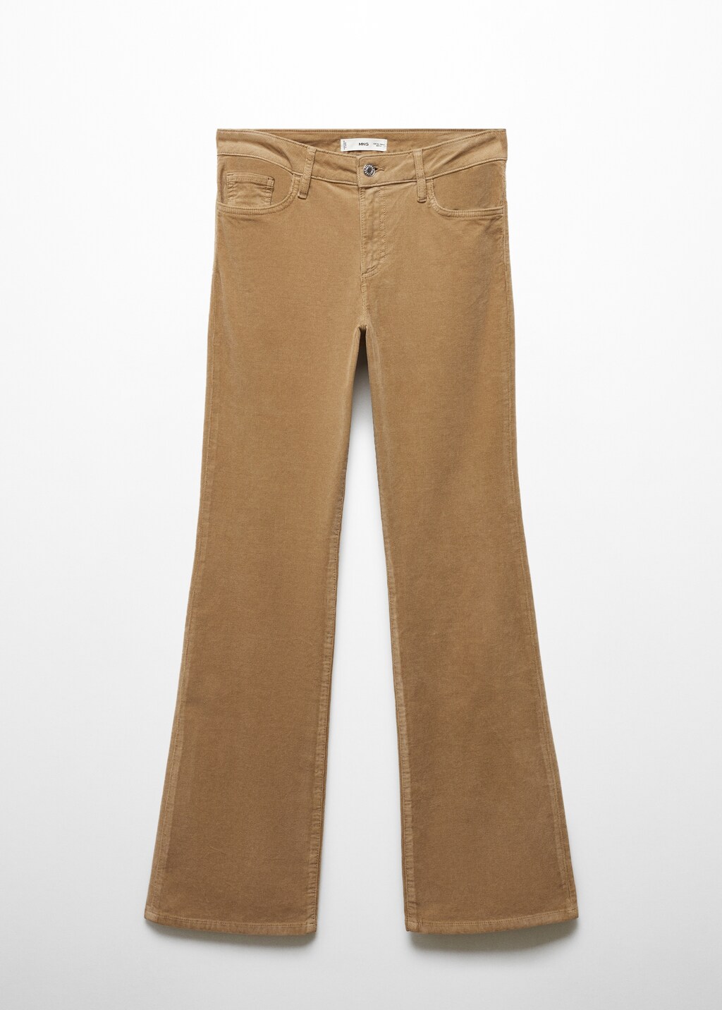 Mid-rise corduroy flared pants - Article without model