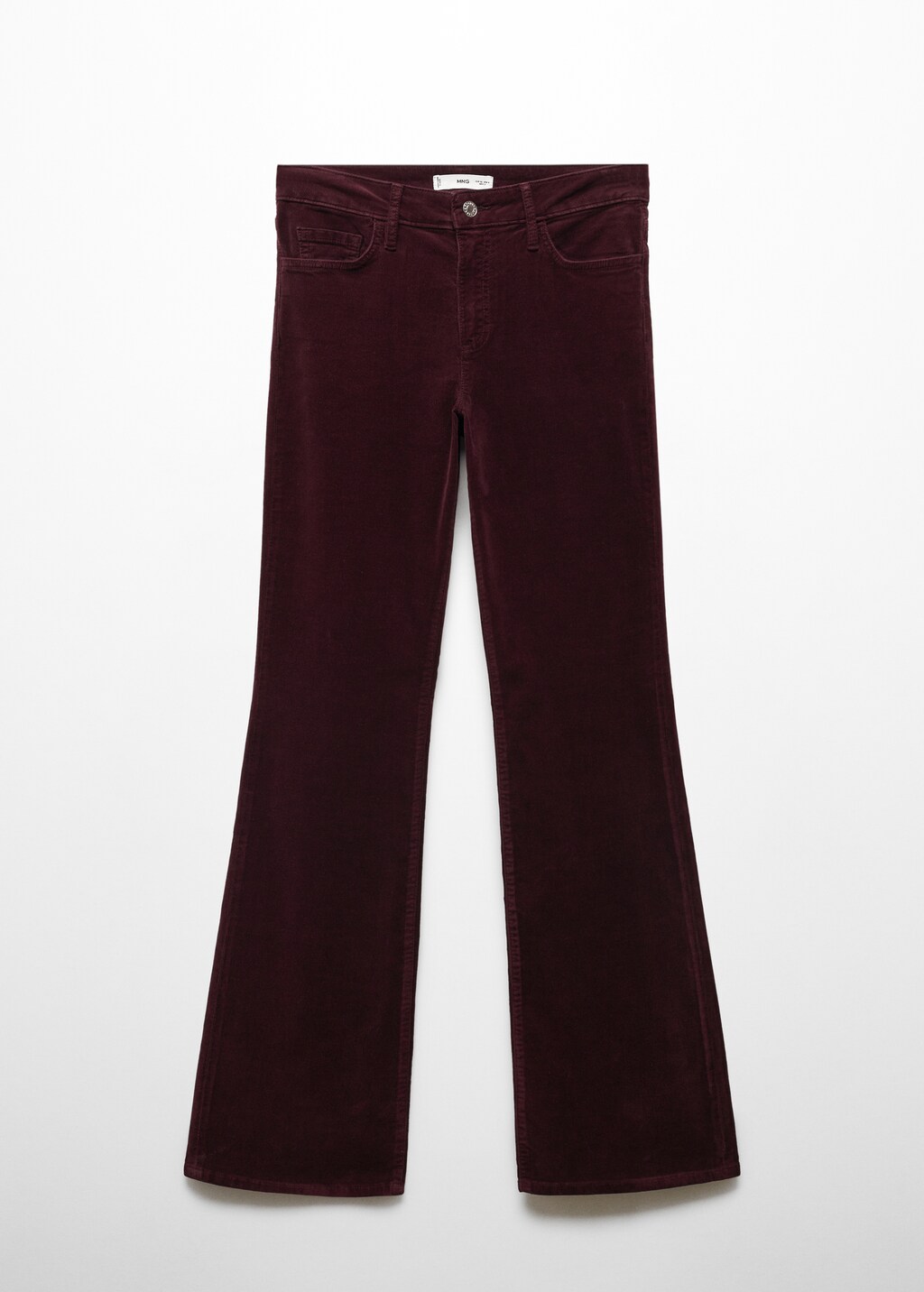 Mid-rise corduroy flared pants - Article without model