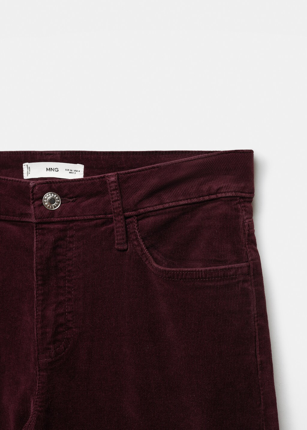 Pantalon flare taille normale velours côtelé - Détail de l'article 8