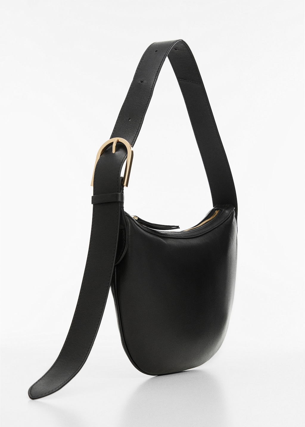 Leather shoulder bag - Medium plane