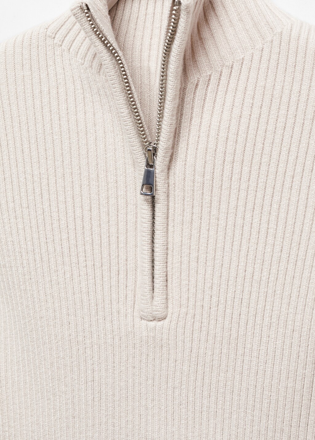 Ribbed sweater with zip - Details of the article 8