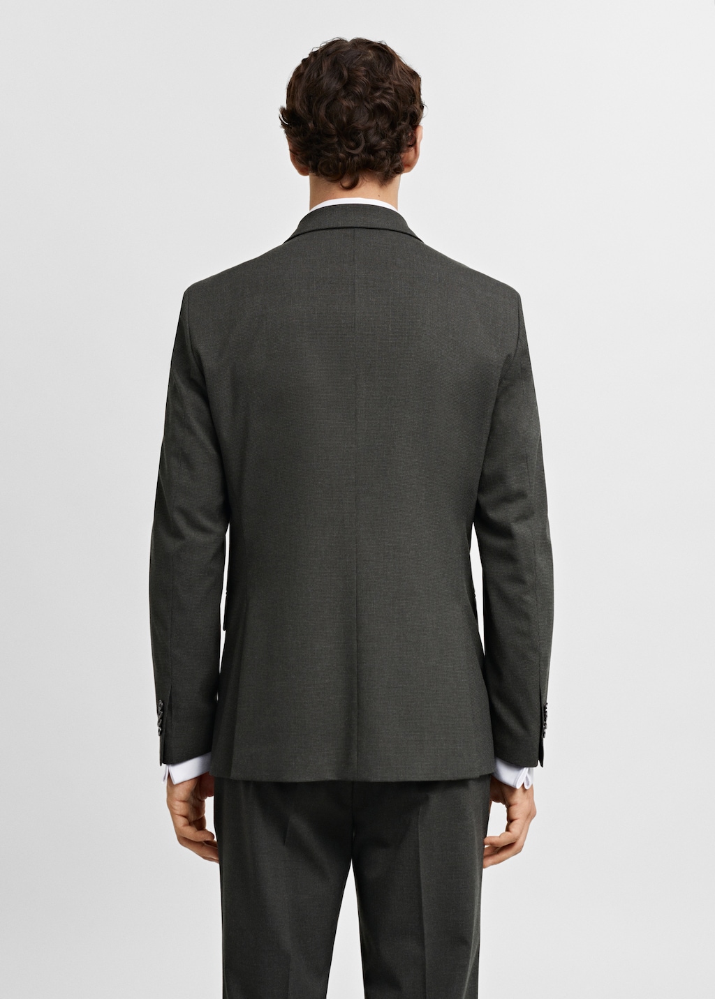 Stretch-fabric slim-fit suit jacket - Reverse of the article