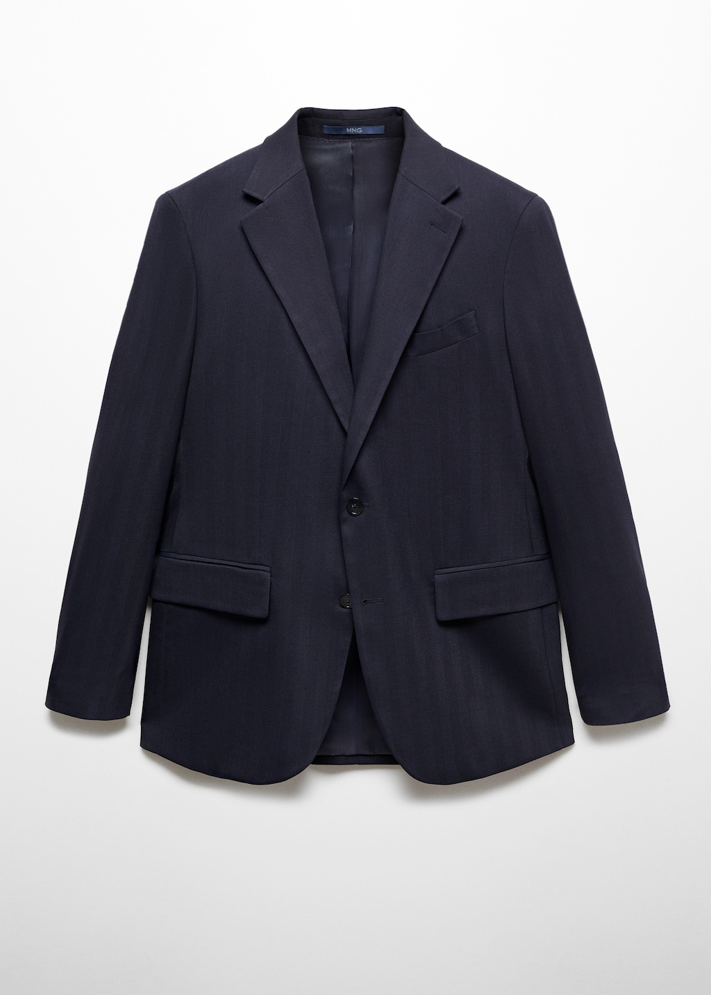 Slim-fit cold wool herringbone suit jacket - Article without model